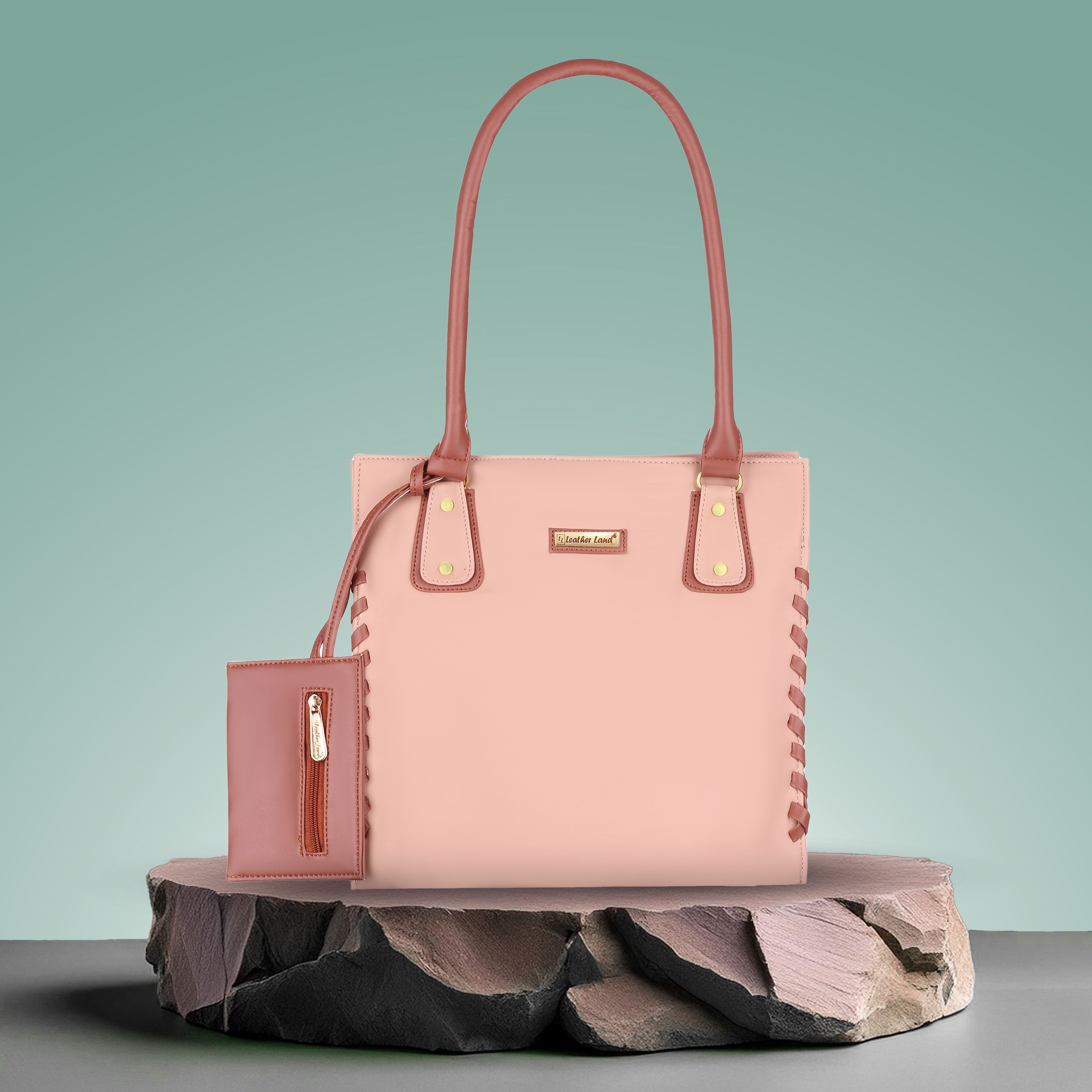 Women Pink, Tan Shoulder Bag-image-43
