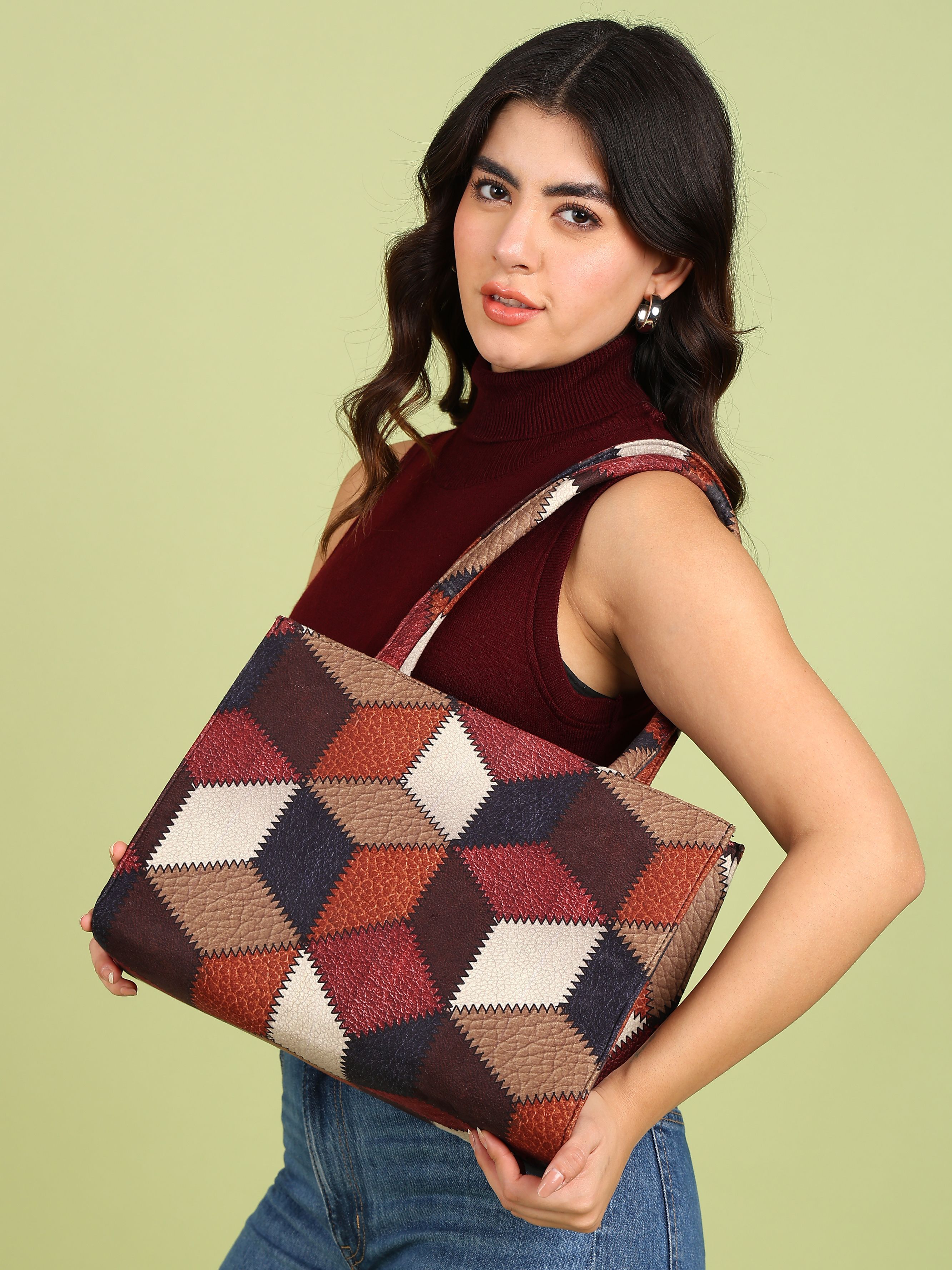 Women Maroon Tote-image-49