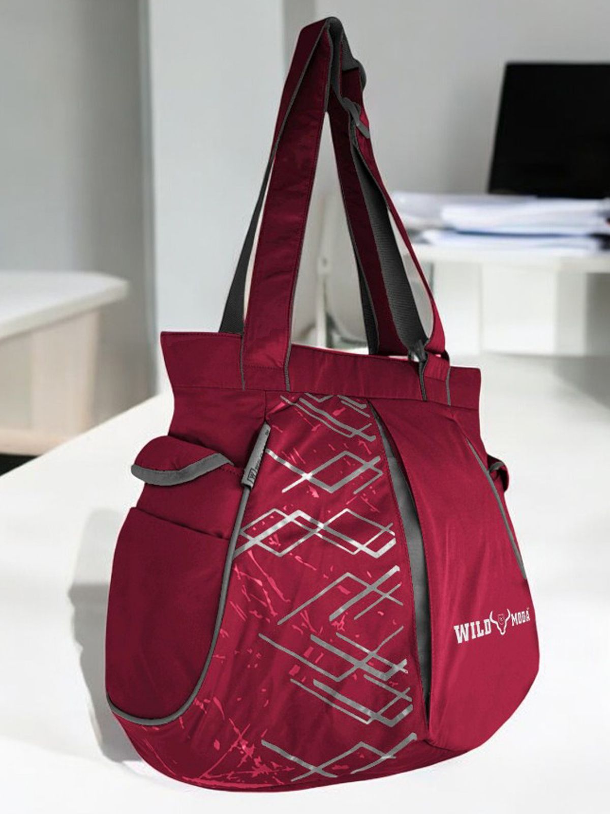 wildmoda Women Maroon, Grey Shoulder Bag-picture-19