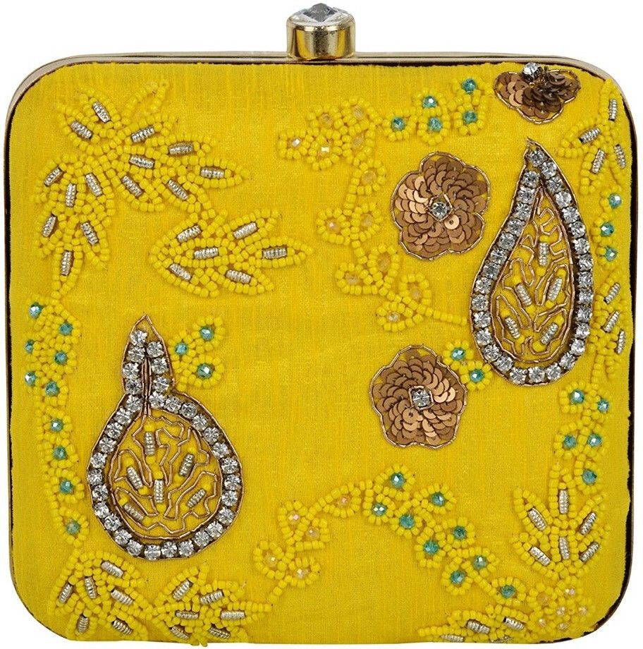 Casual Yellow Clutch-image-17
