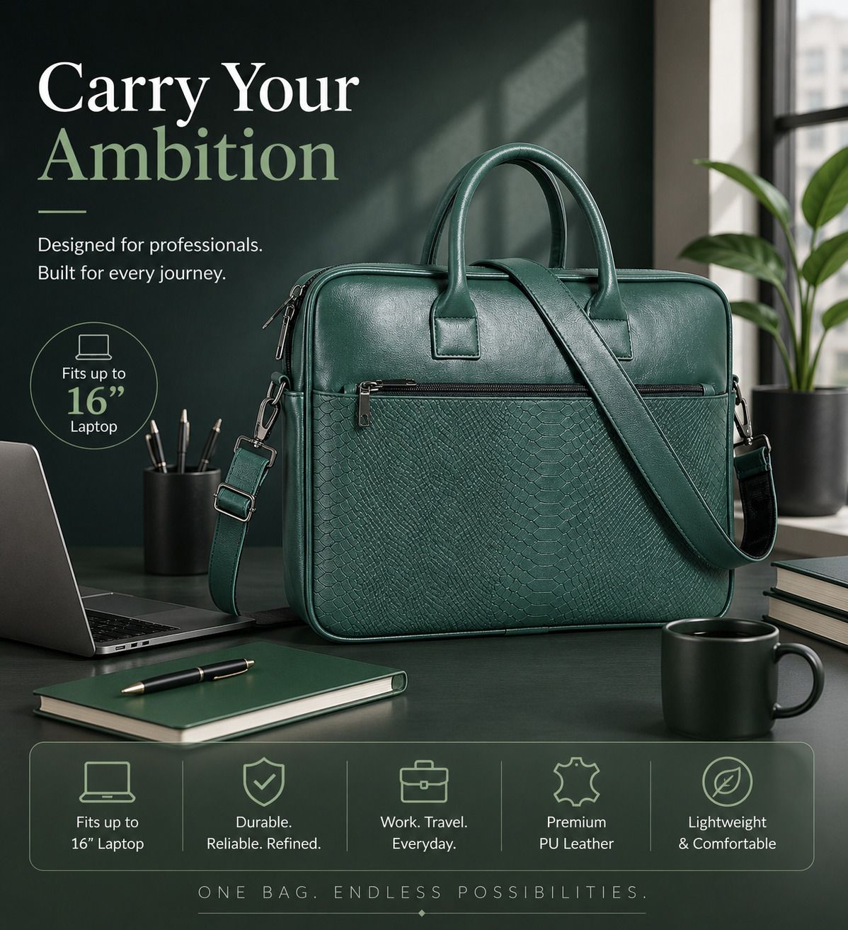 bagneeds Men & Women Green Messenger Bag-picture-23