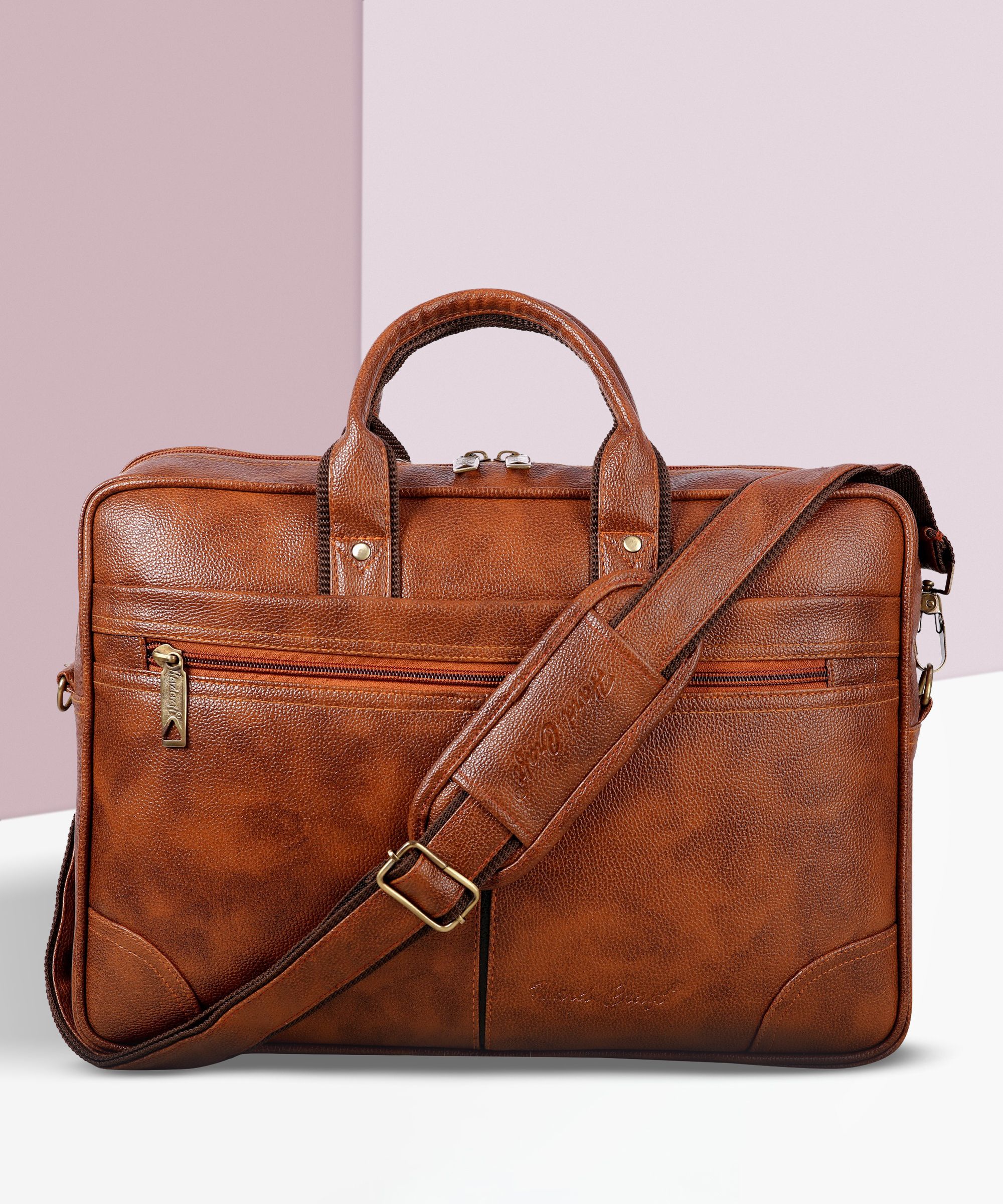 hard craft Men Maroon Messenger Bag-picture-27