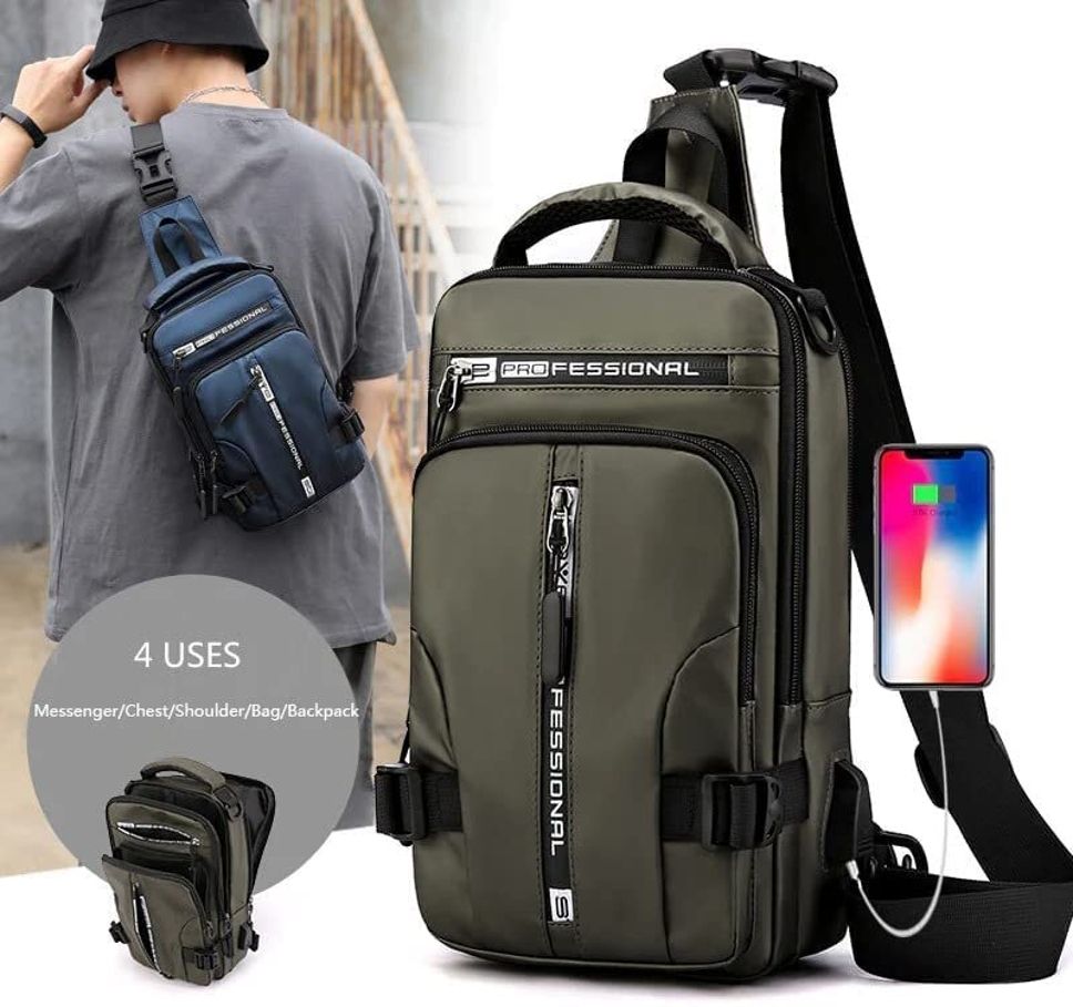 sangoz Men Black Messenger Bag-picture-13