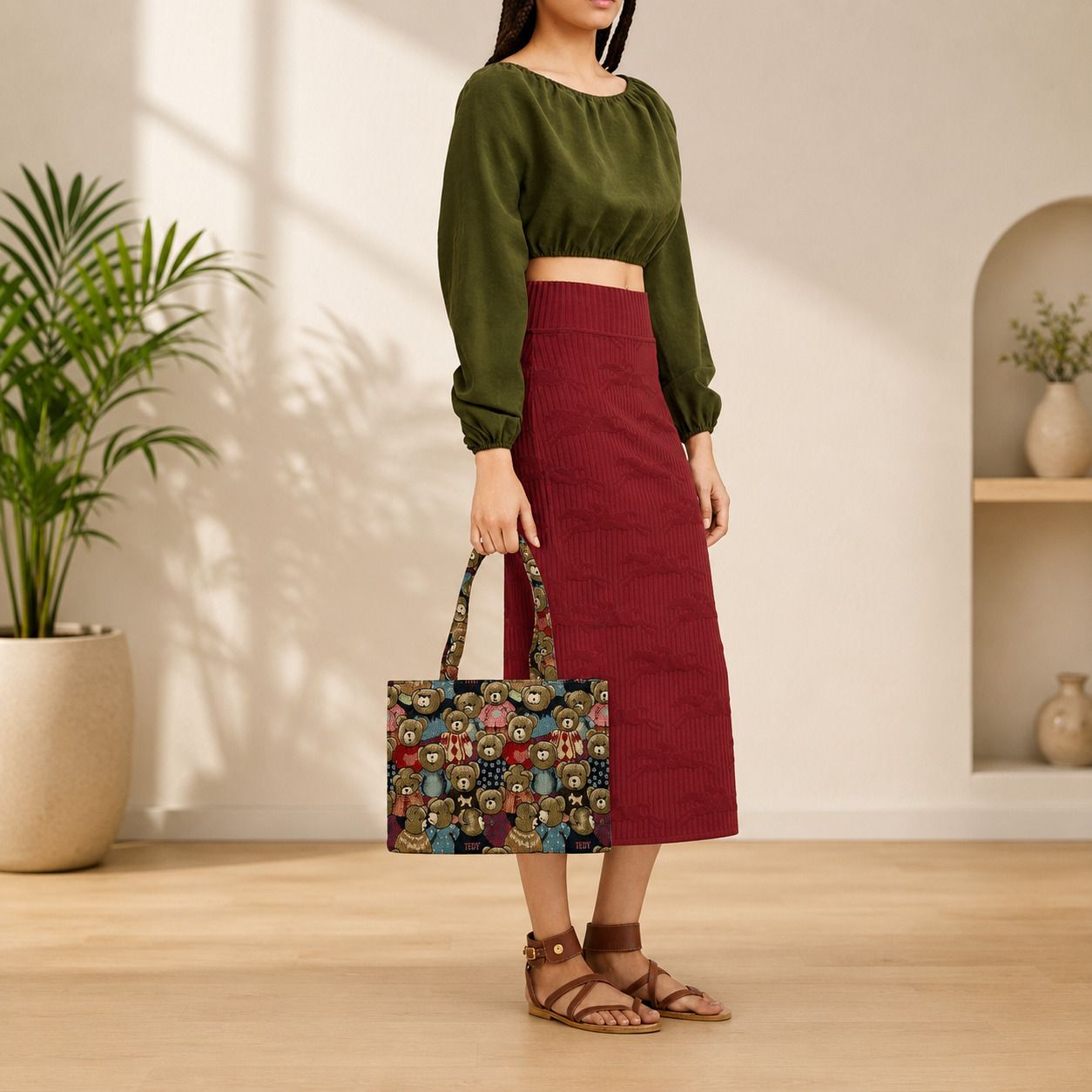 Women Multicolor Tote-image-1