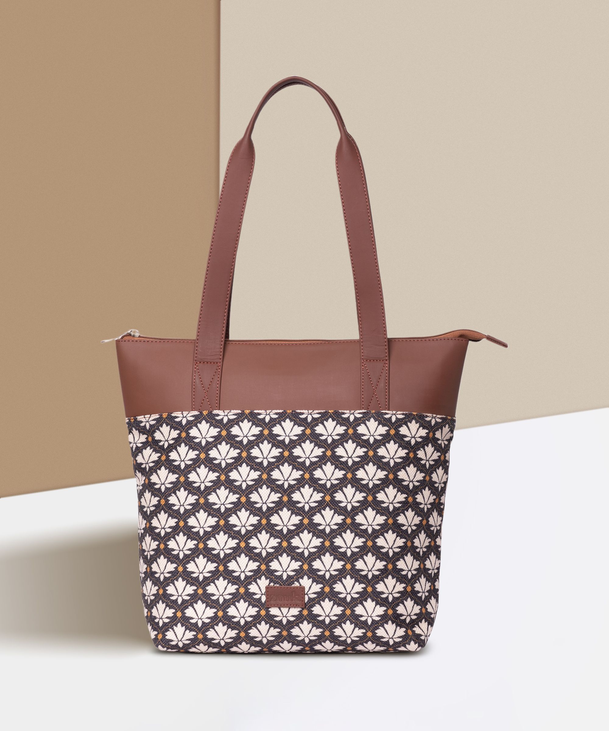 Women Black, White Tote