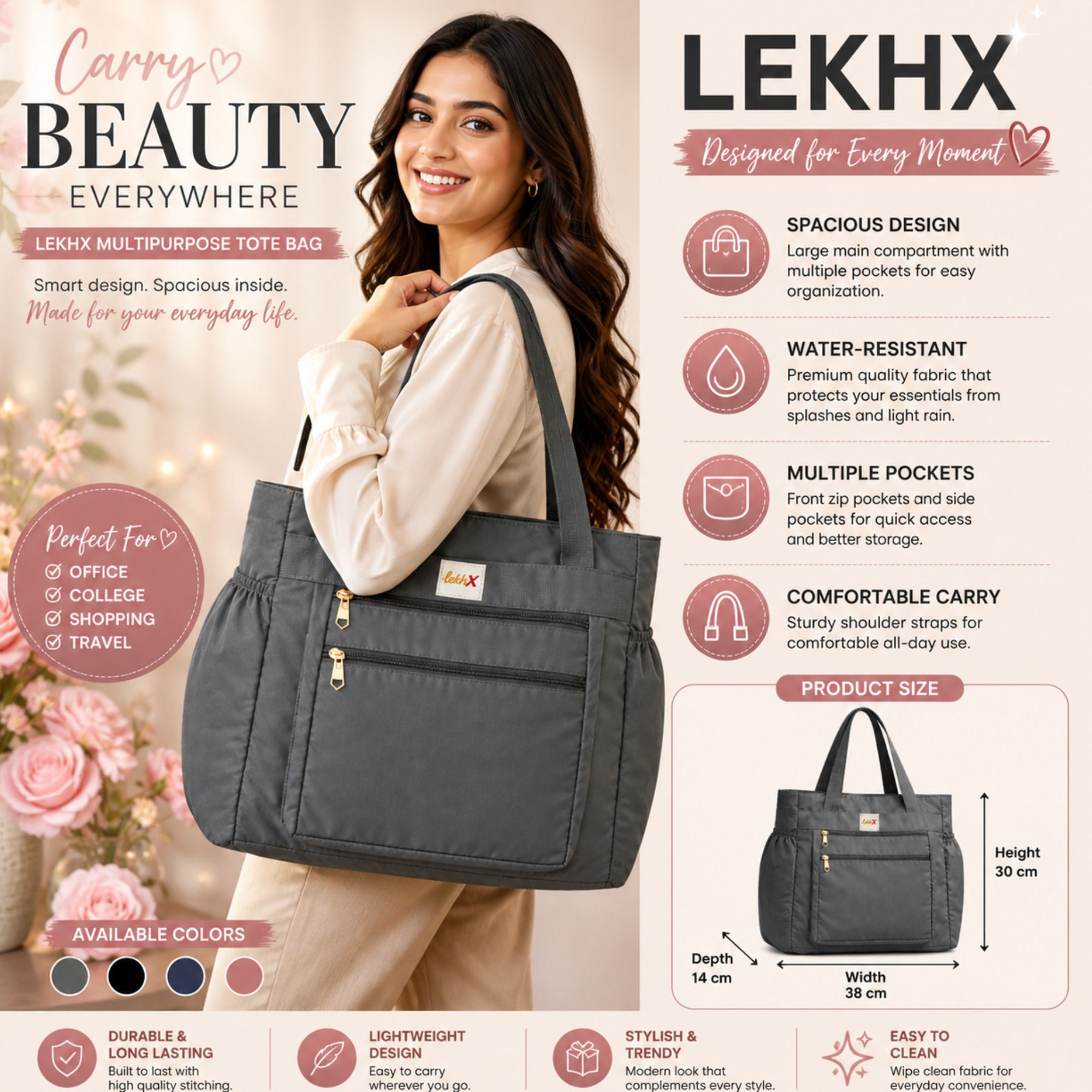 lekhx Women Grey Shoulder Bag-picture-31