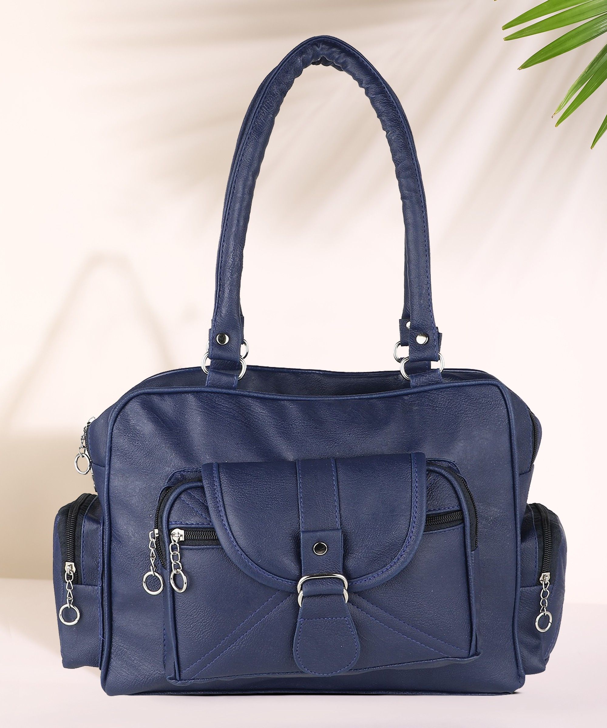 Women Blue Satchel - Regular Size-image-1