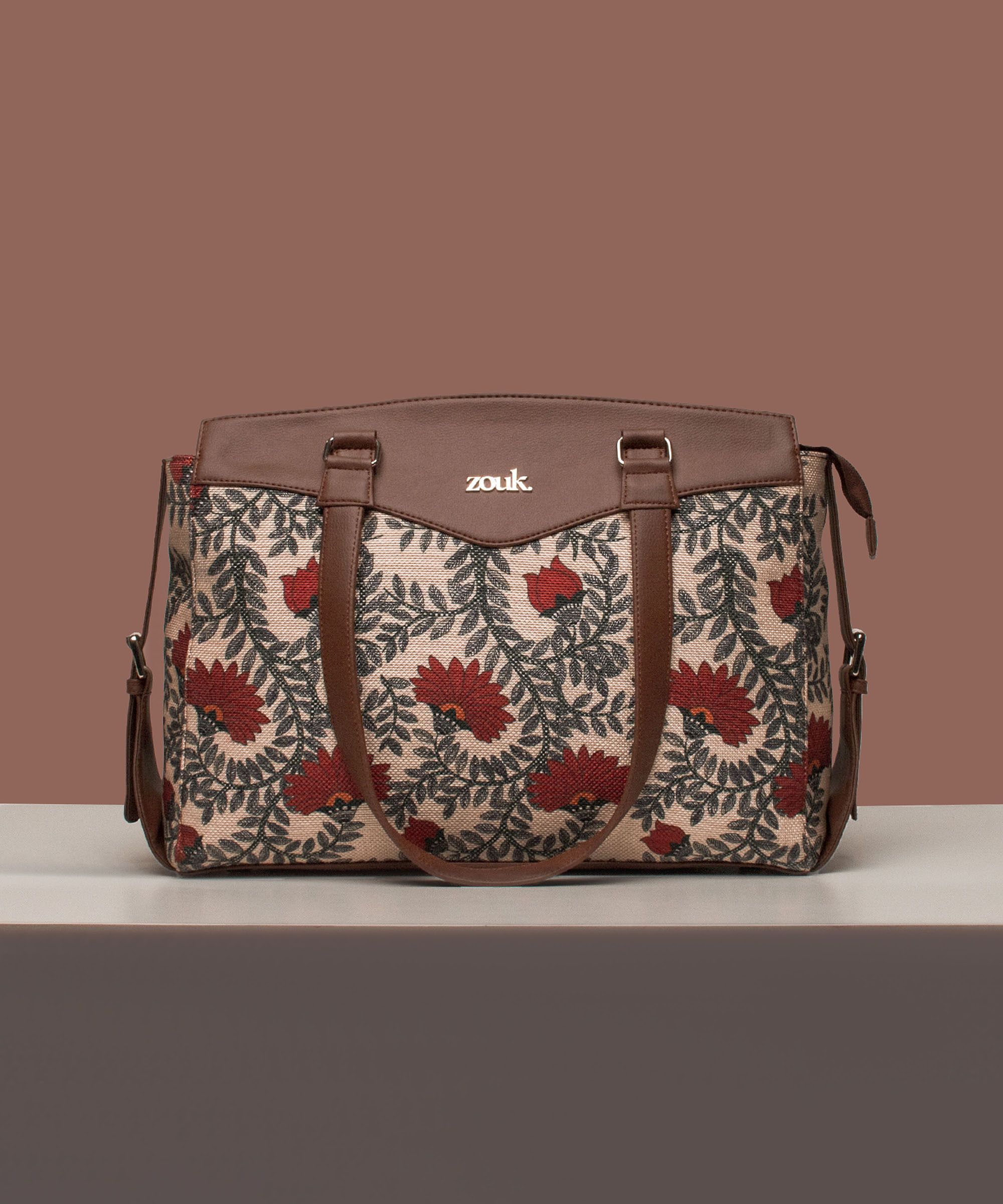 zouk Women Beige, Red Shoulder Bag-picture-25