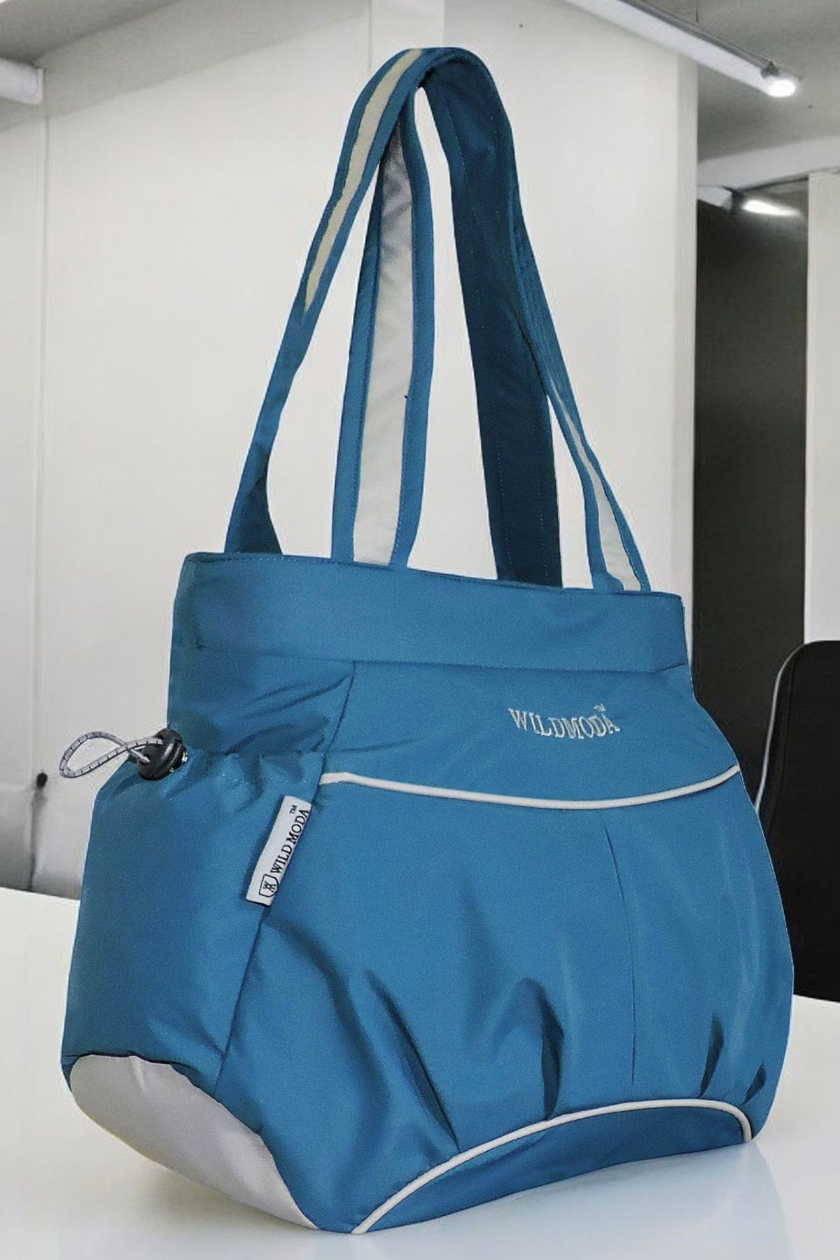 wildmoda Women Blue, Grey Shoulder Bag - Extra Spacious-picture-11
