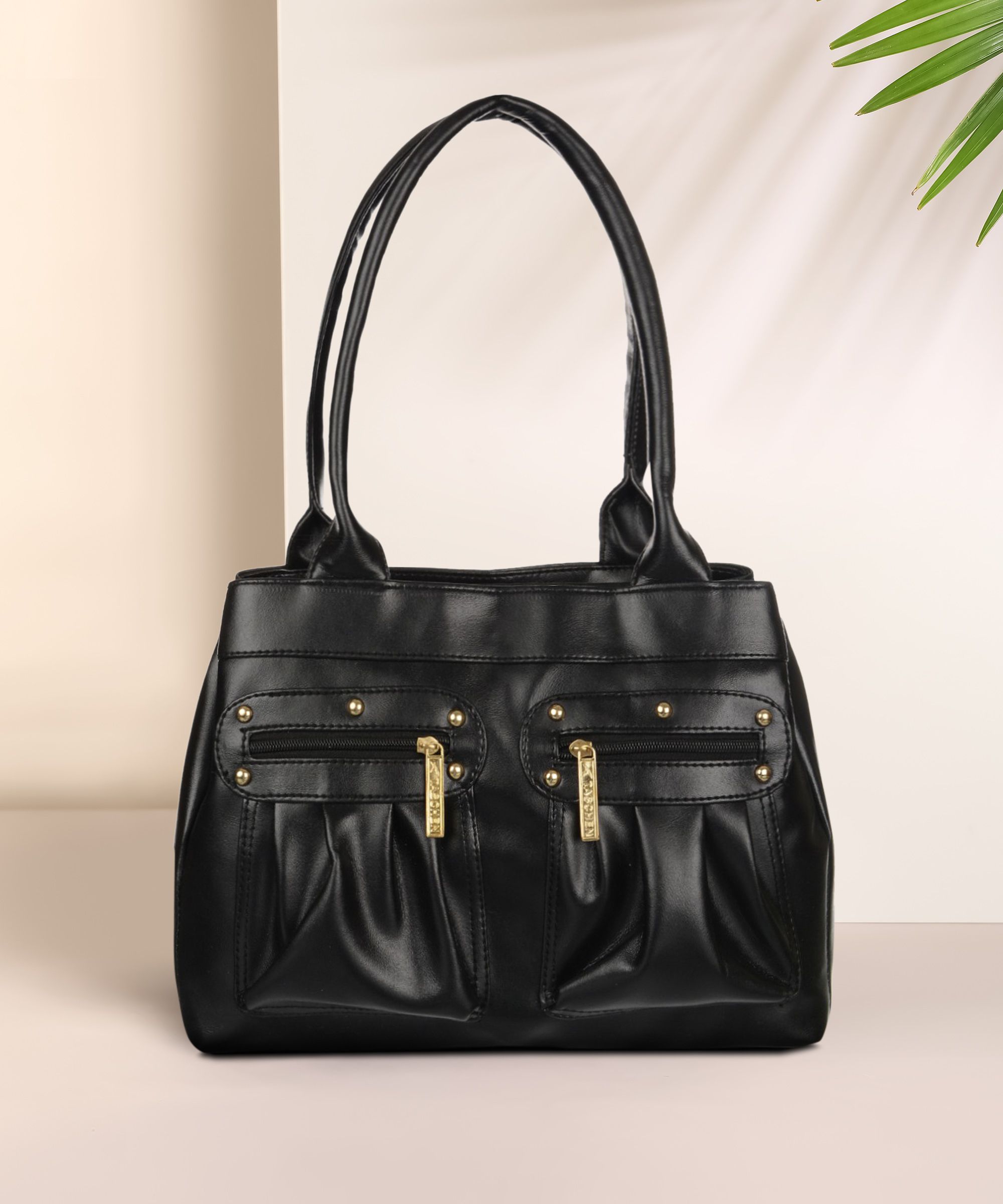 Women Black Shoulder Bag - Extra Spacious-image-15