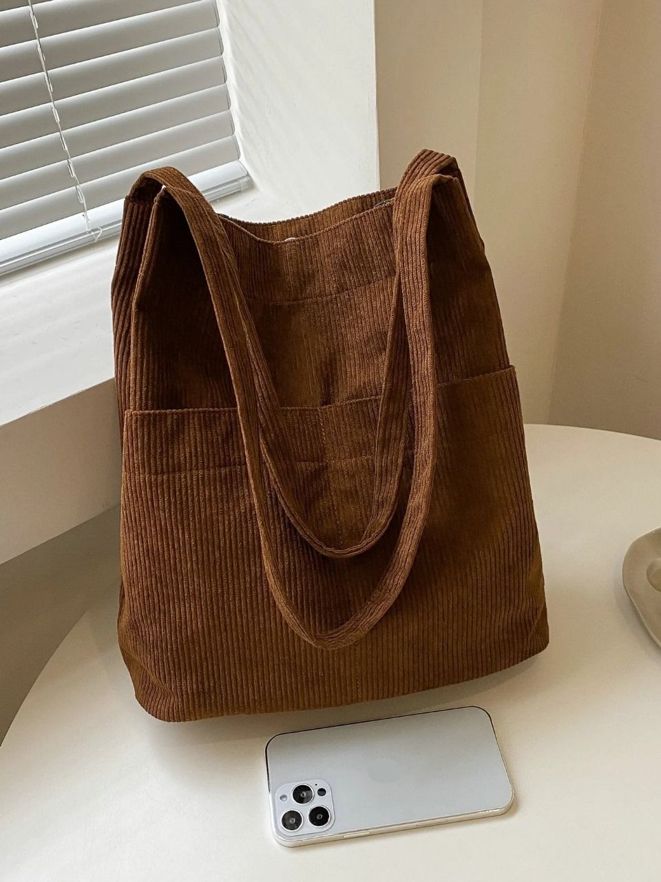 aesthetic Women Brown Tote-picture-18