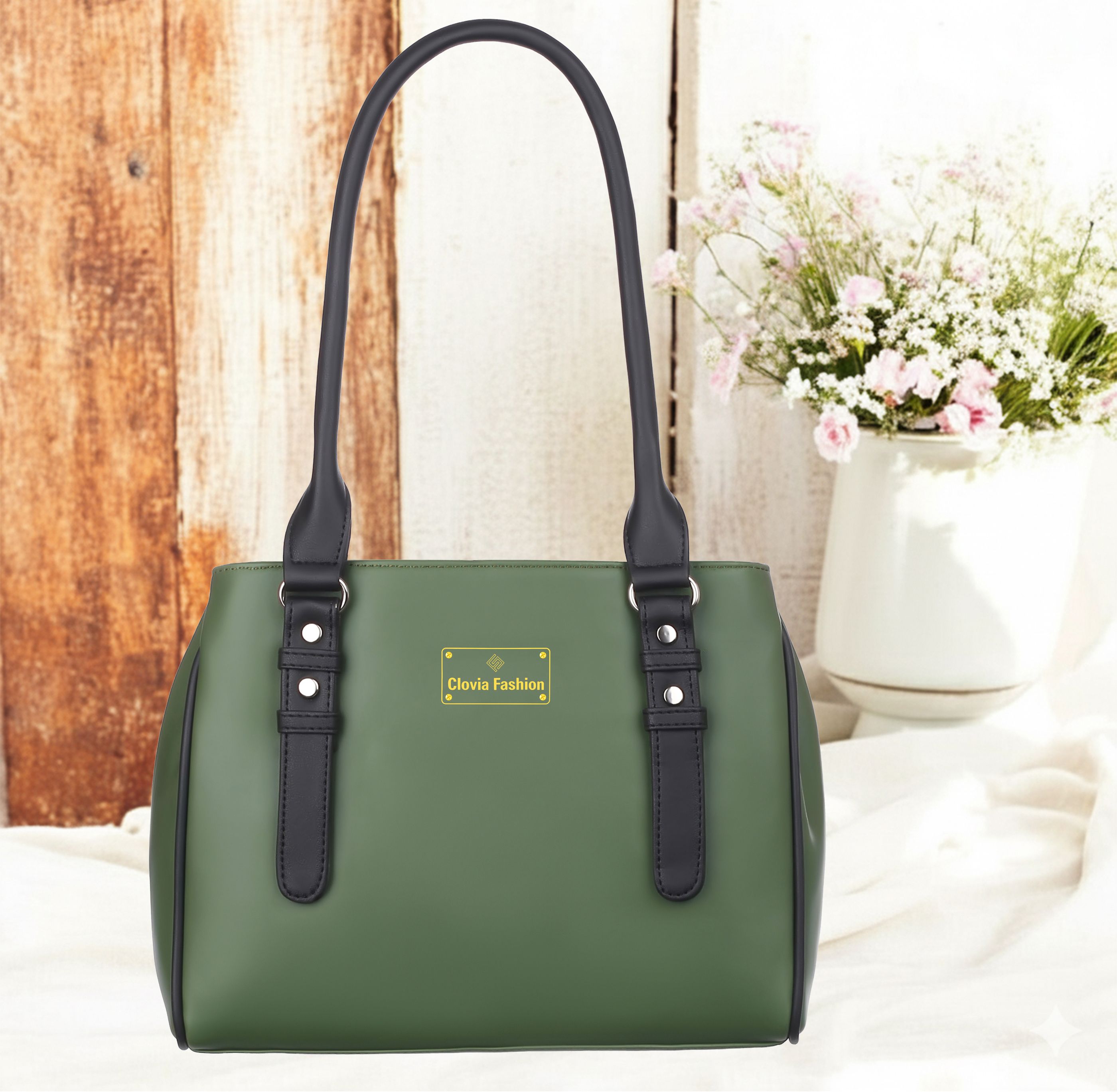clovia fashion Women Green, Black Shoulder Bag-picture-15