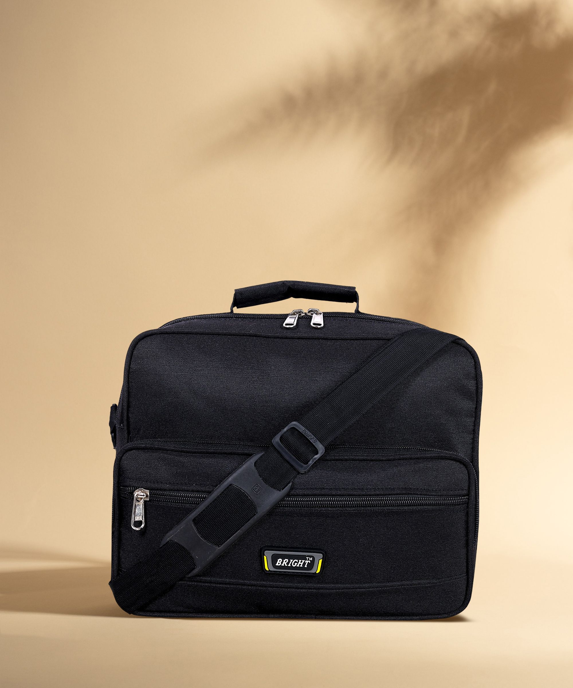 bright luggage Men & Women Black Messenger Bag - Extra Spacious-picture-10