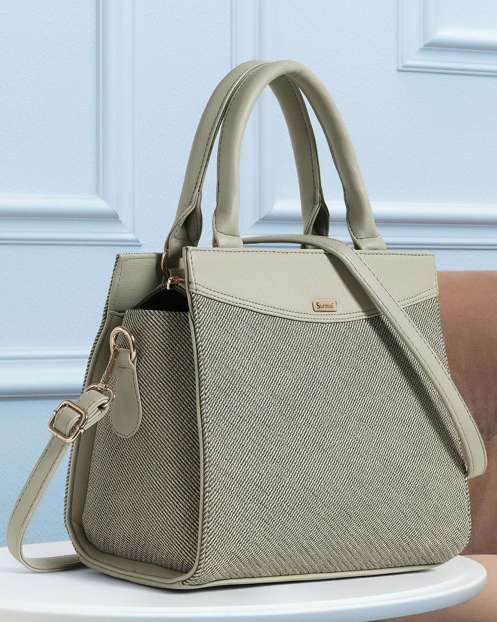 Women Green Hand-held Bag-image-15