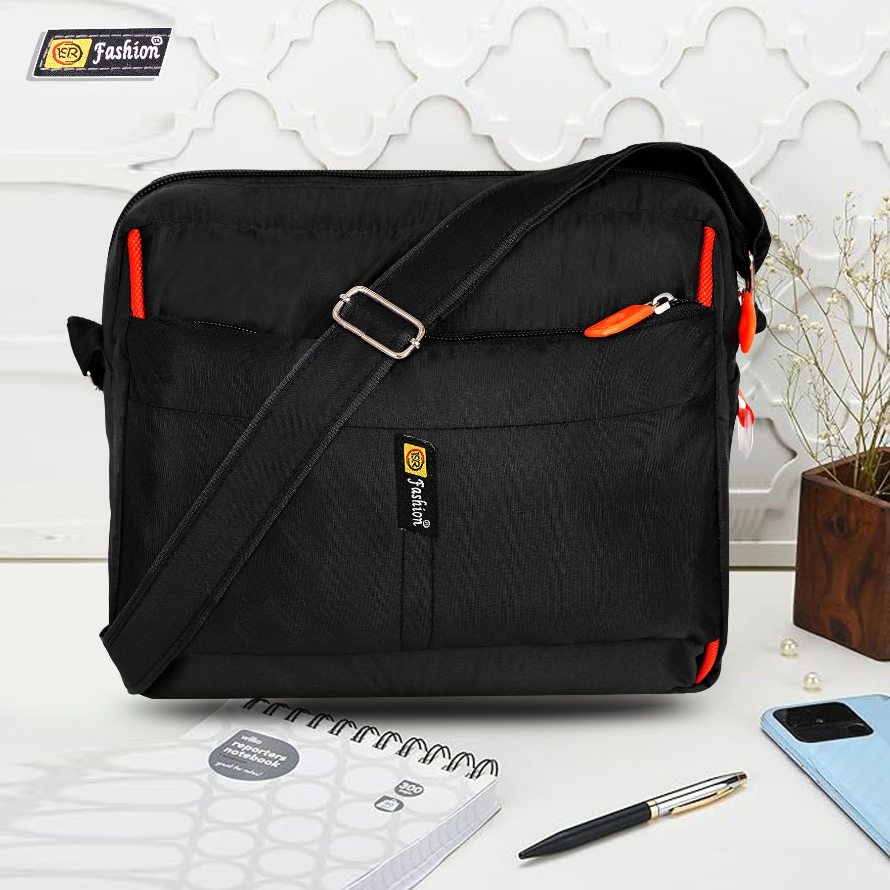 isr faisan Men & Women Black Messenger Bag-picture-14