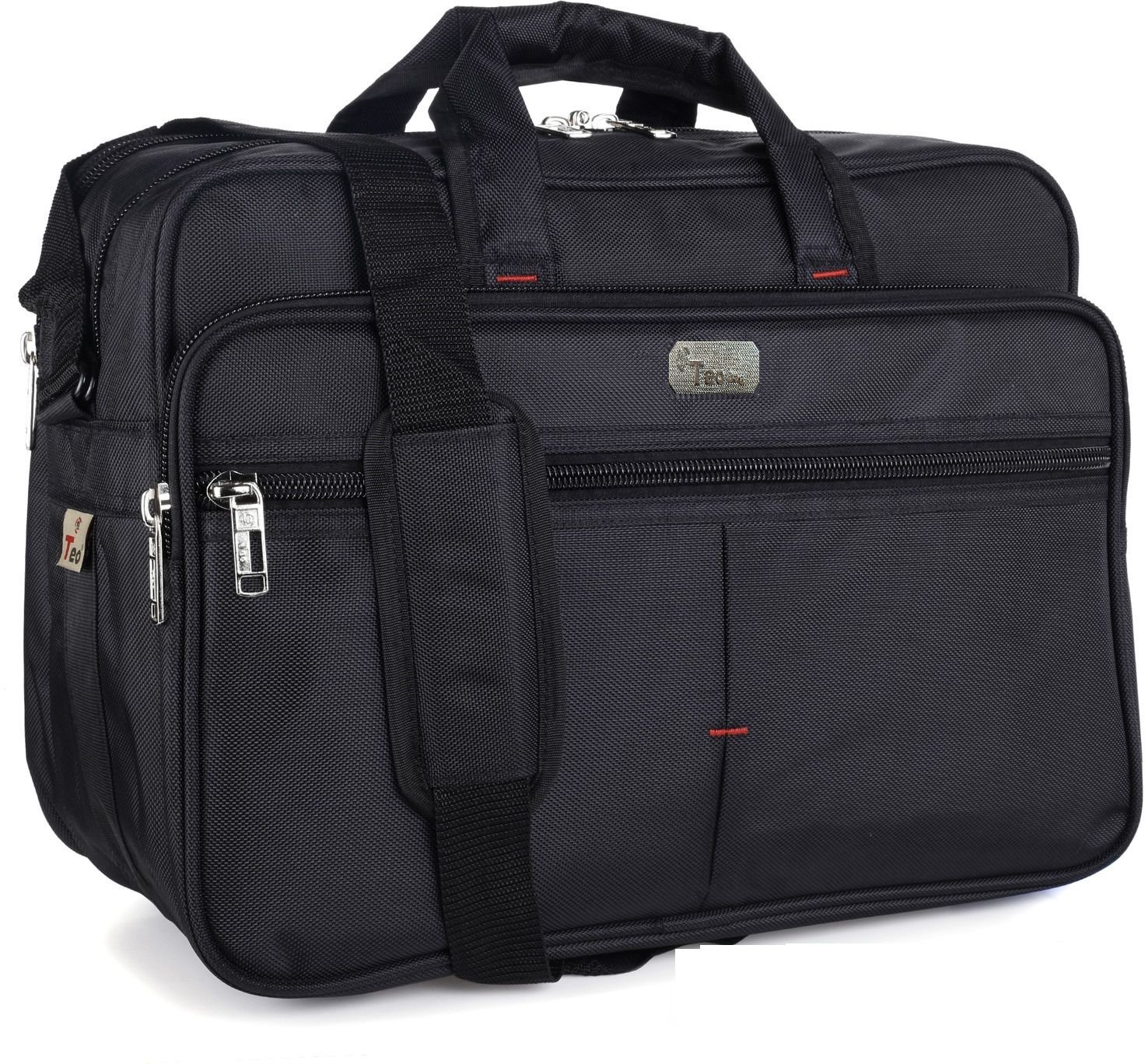 teo Men & Women Black Messenger Bag-picture-1