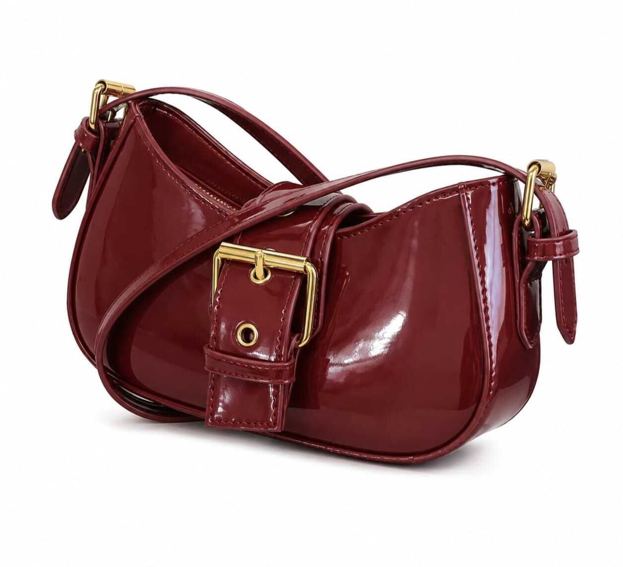 Women Maroon Sling Bag-image-0