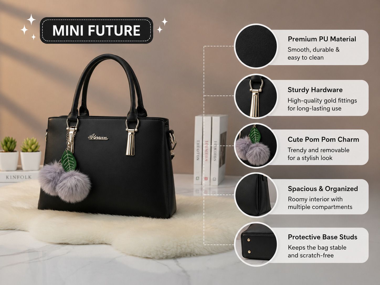 Women Black Messenger Bag-image-42