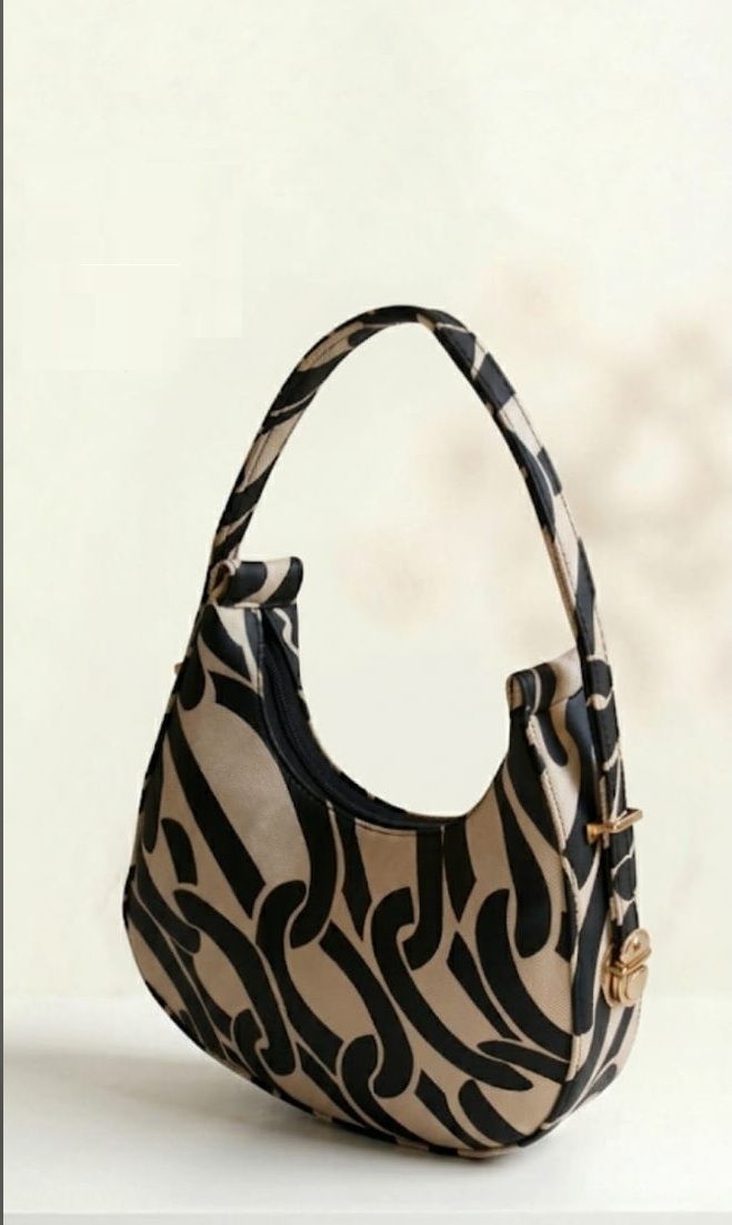 Women Beige, Black Shoulder Bag-image-13