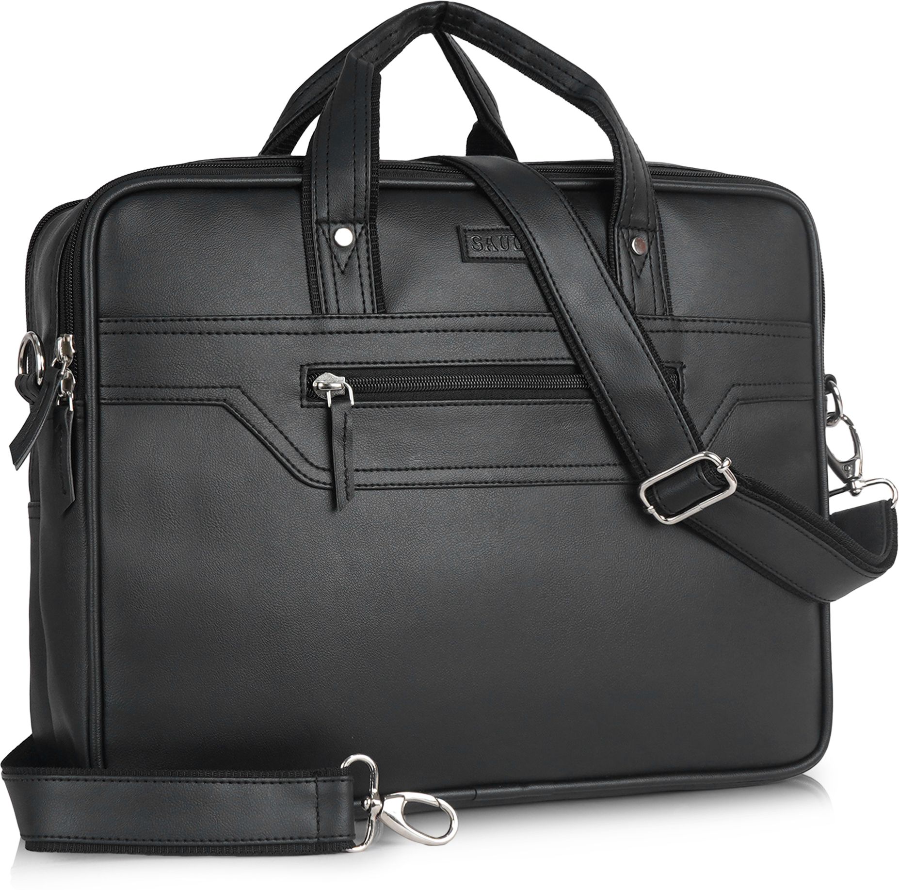 Men & Women Black Messenger Bag