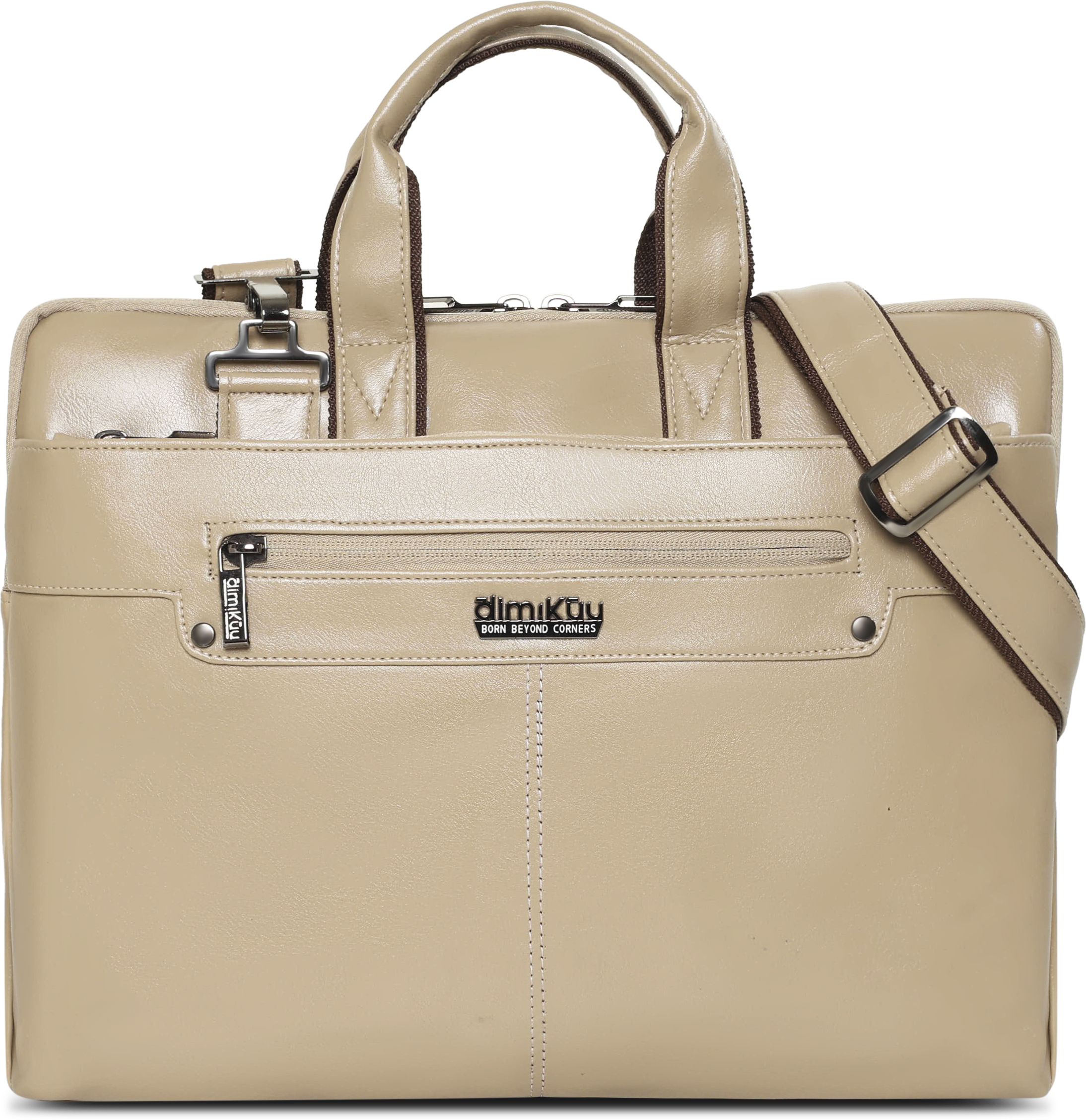 dimikuu Men & Women Beige Messenger Bag-picture-11