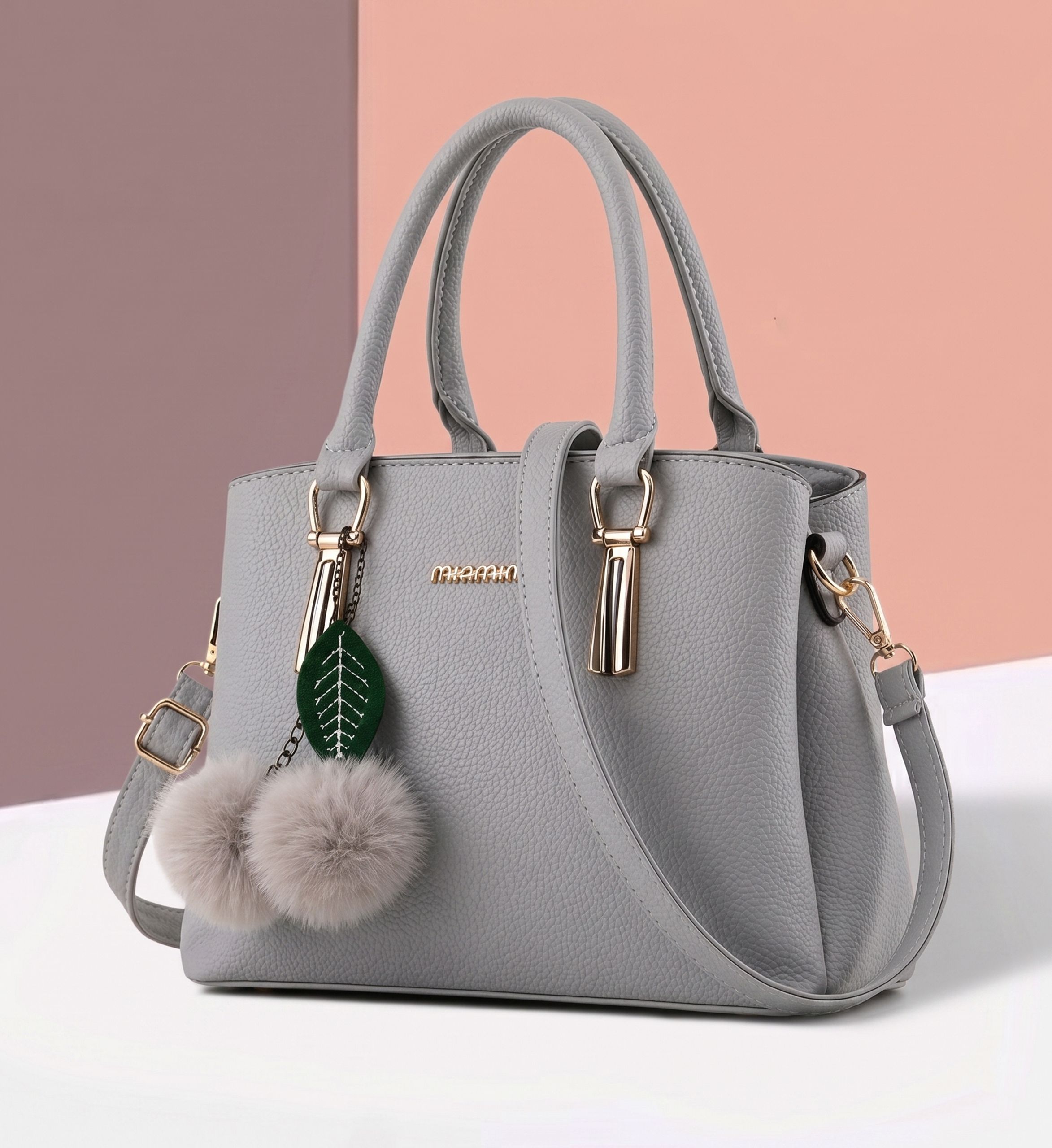 khatushyam collection Women Grey Hand-held Bag-picture-0