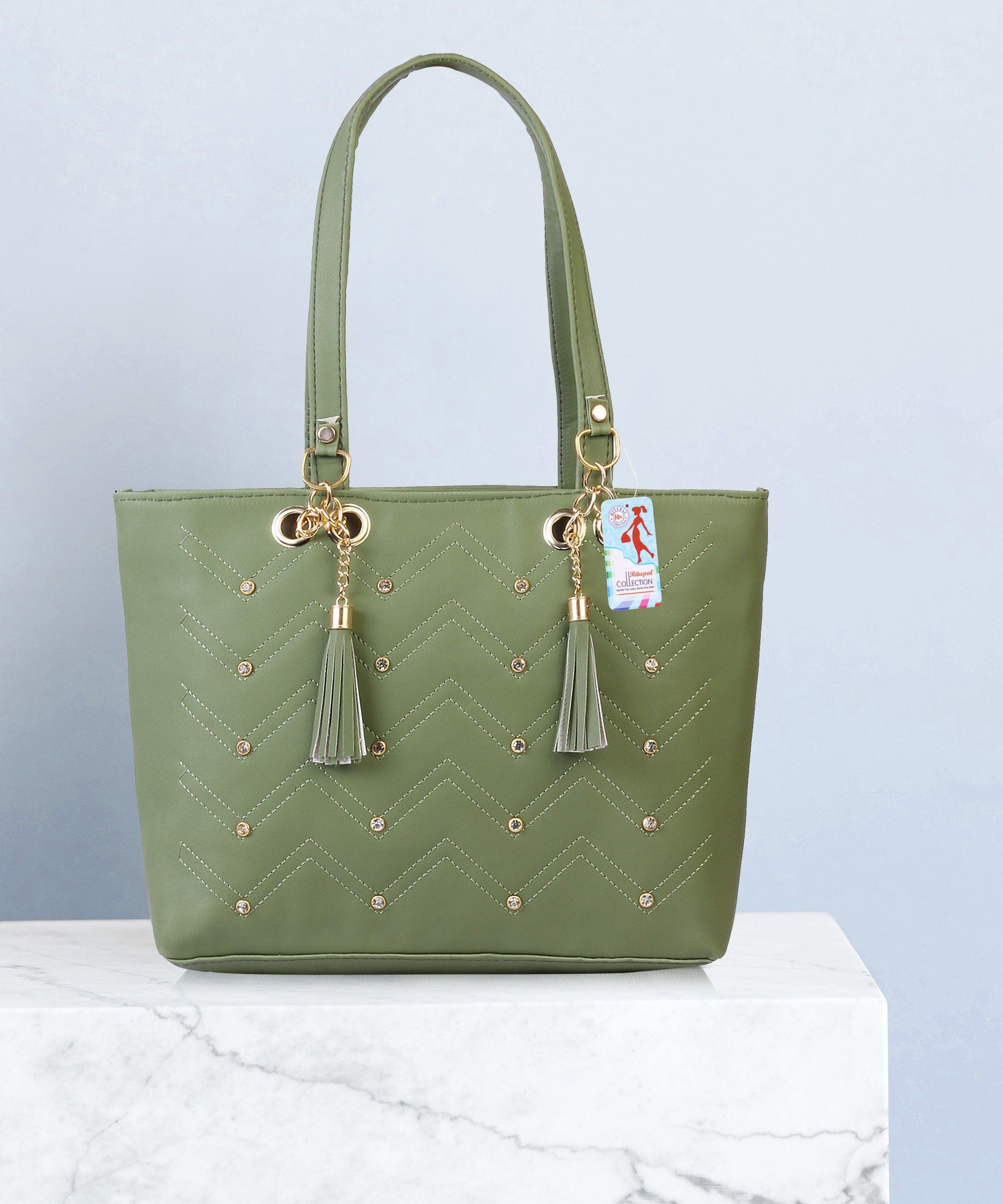 Women Green Hand-held Bag-image-25