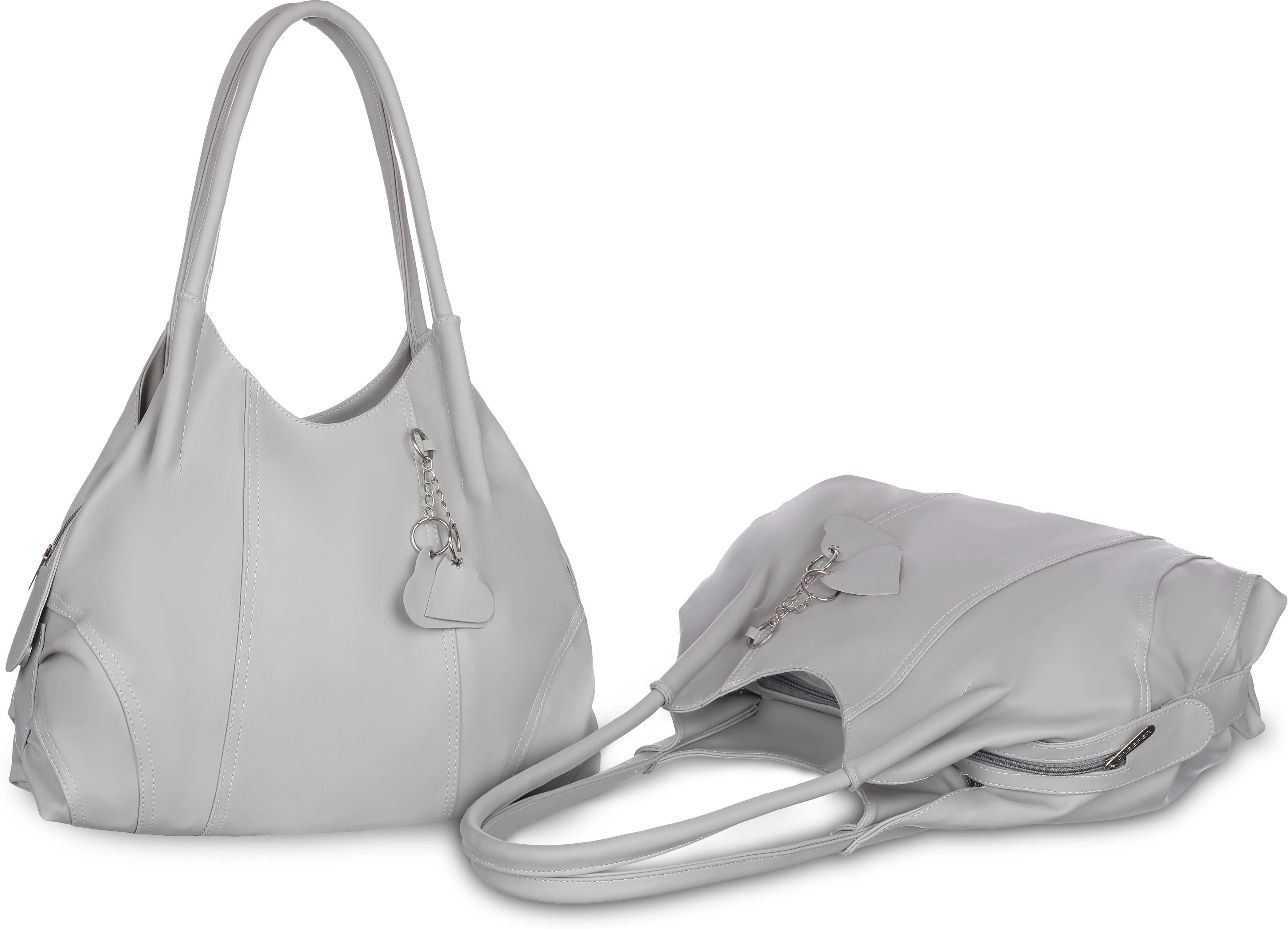 Women Grey Shoulder Bag - Extra Spacious-image-4