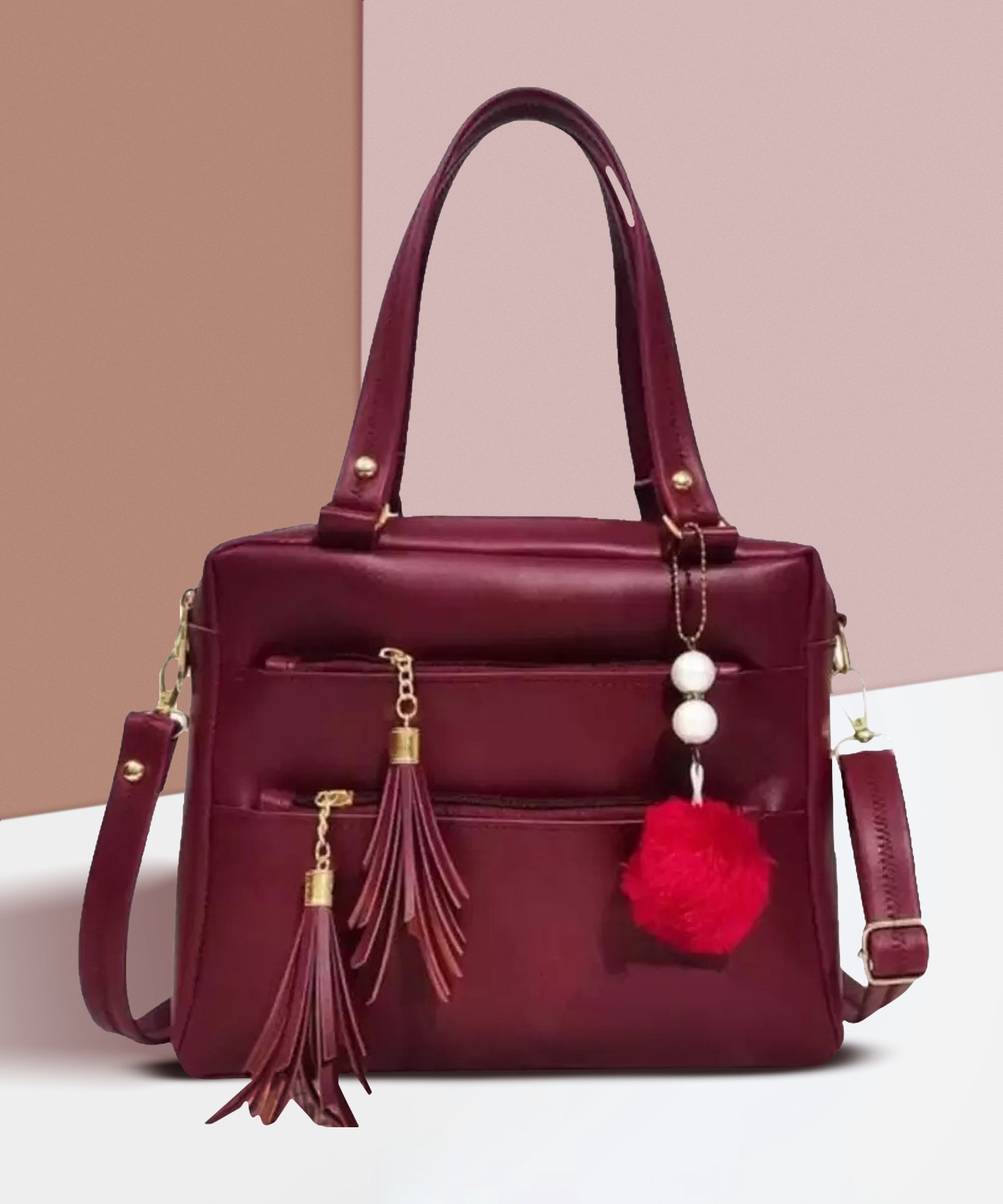 evolic Women Maroon Hand-held Bag-picture-3
