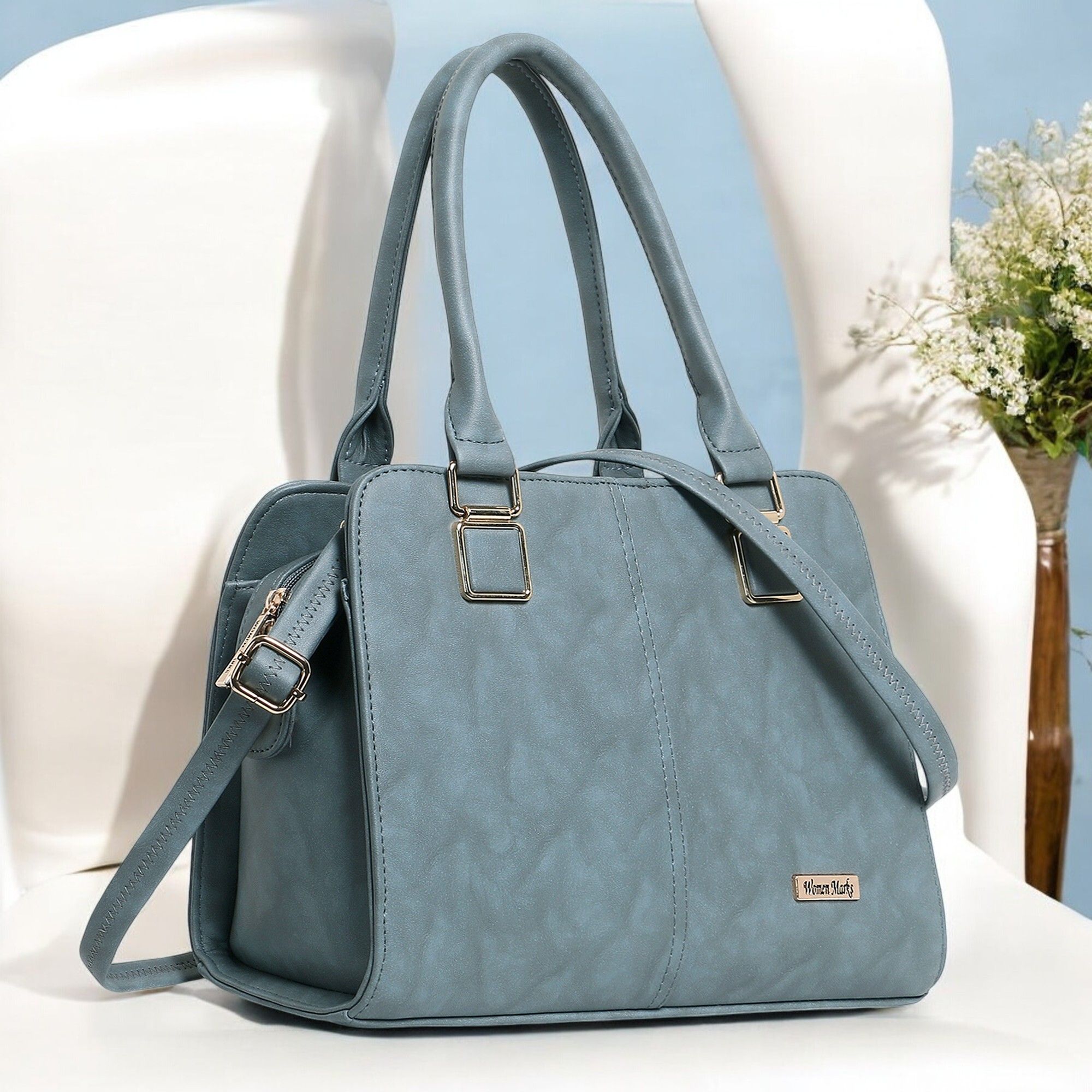 Women Grey Hand-held Bag - Regular Size-image-45