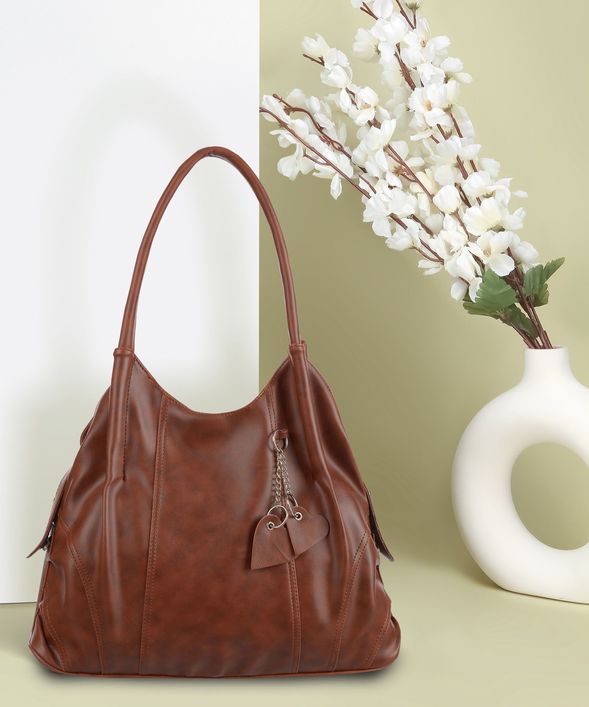 Women Brown Shoulder Bag - Mini-image-11