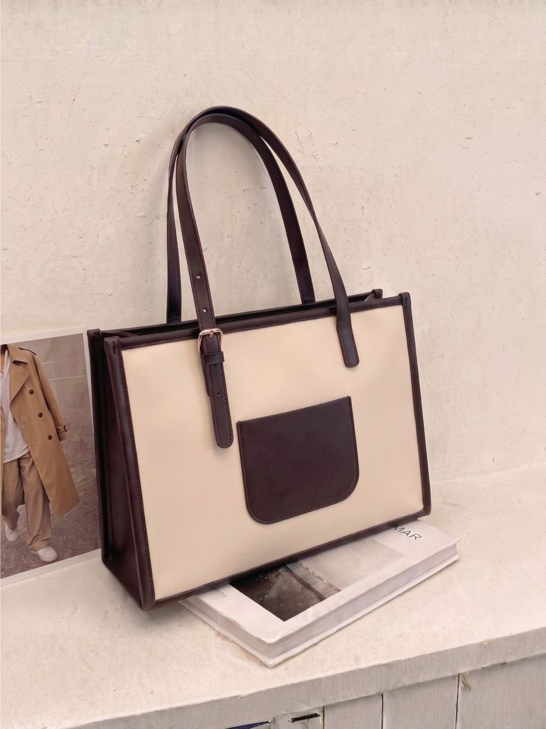 tcrazy Women Brown, Beige Tote-picture-13