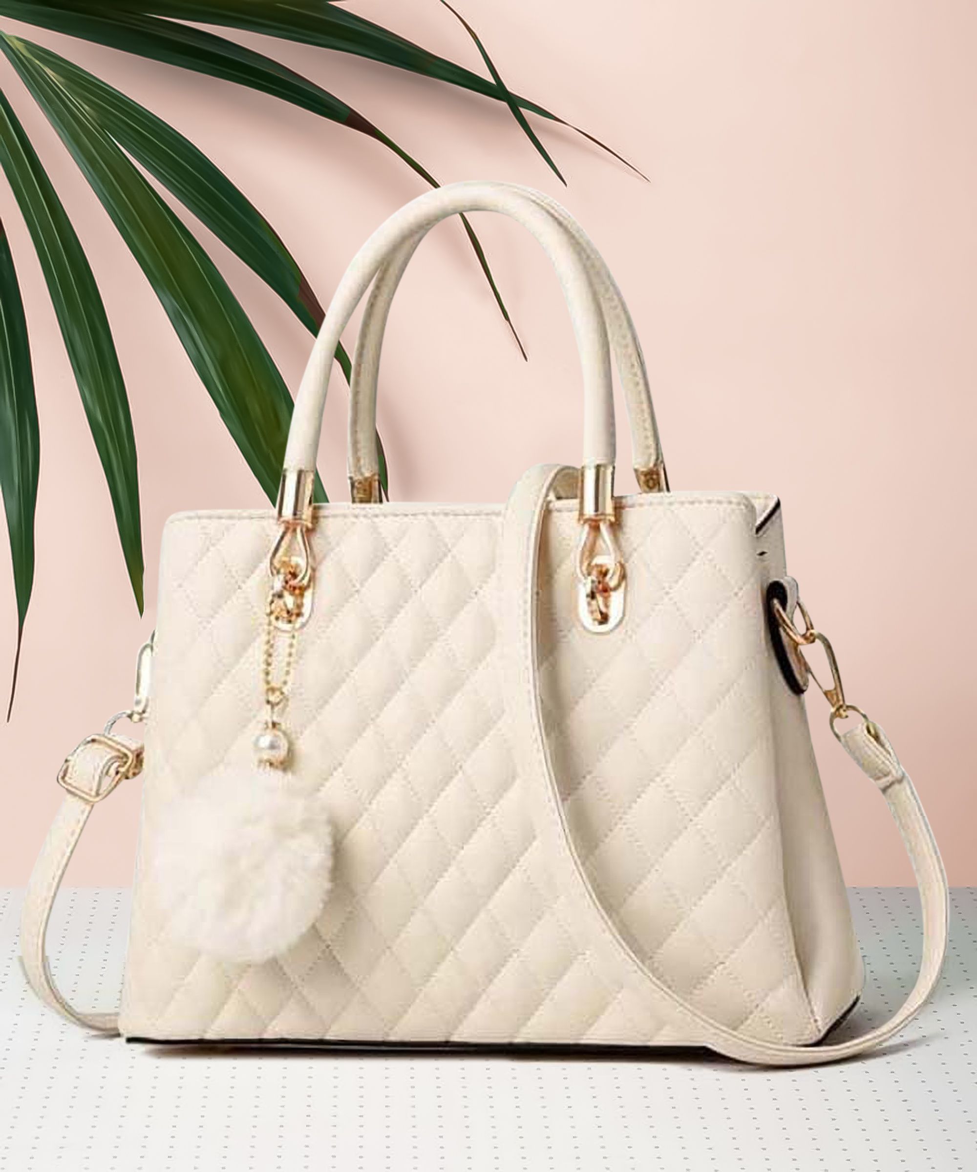 khatushyam collection Women White Hand-held Bag-picture-25