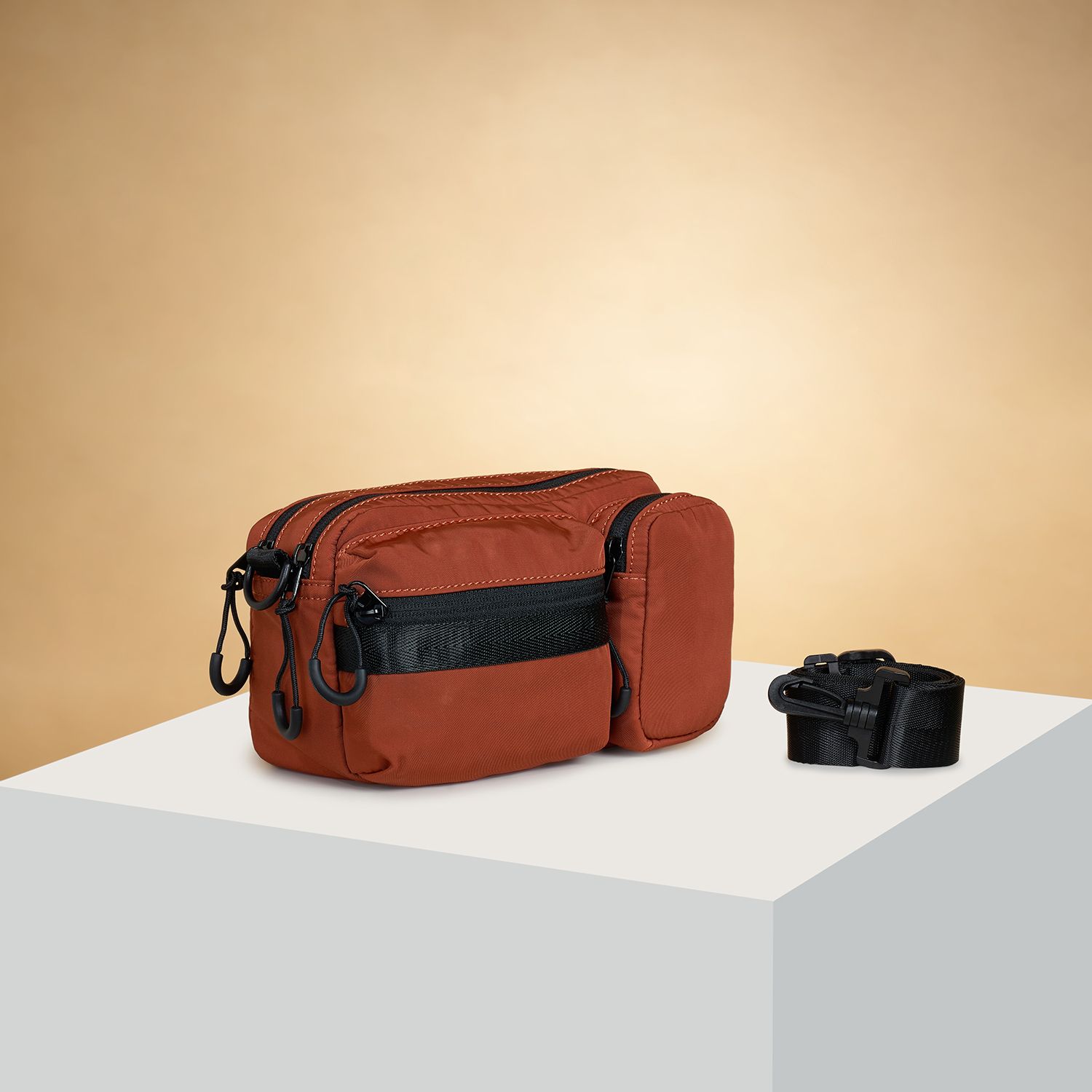 ajile by pantaloons Men Orange Messenger Bag-picture-13