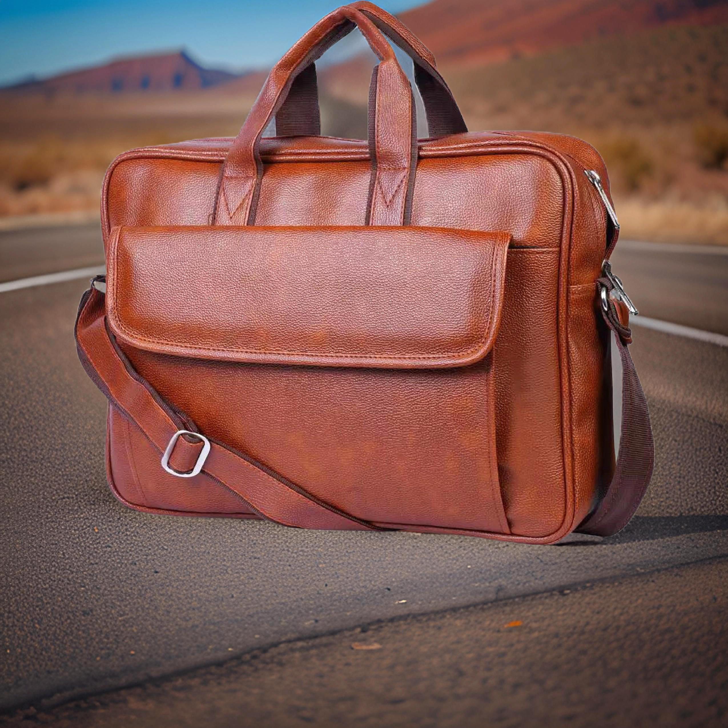 house of common Men & Women Tan Messenger Bag-picture-18
