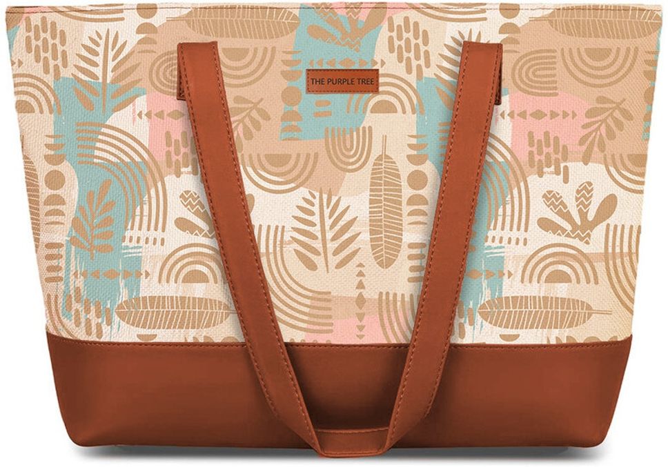 the purple tree Women Beige, Brown Tote-picture-13