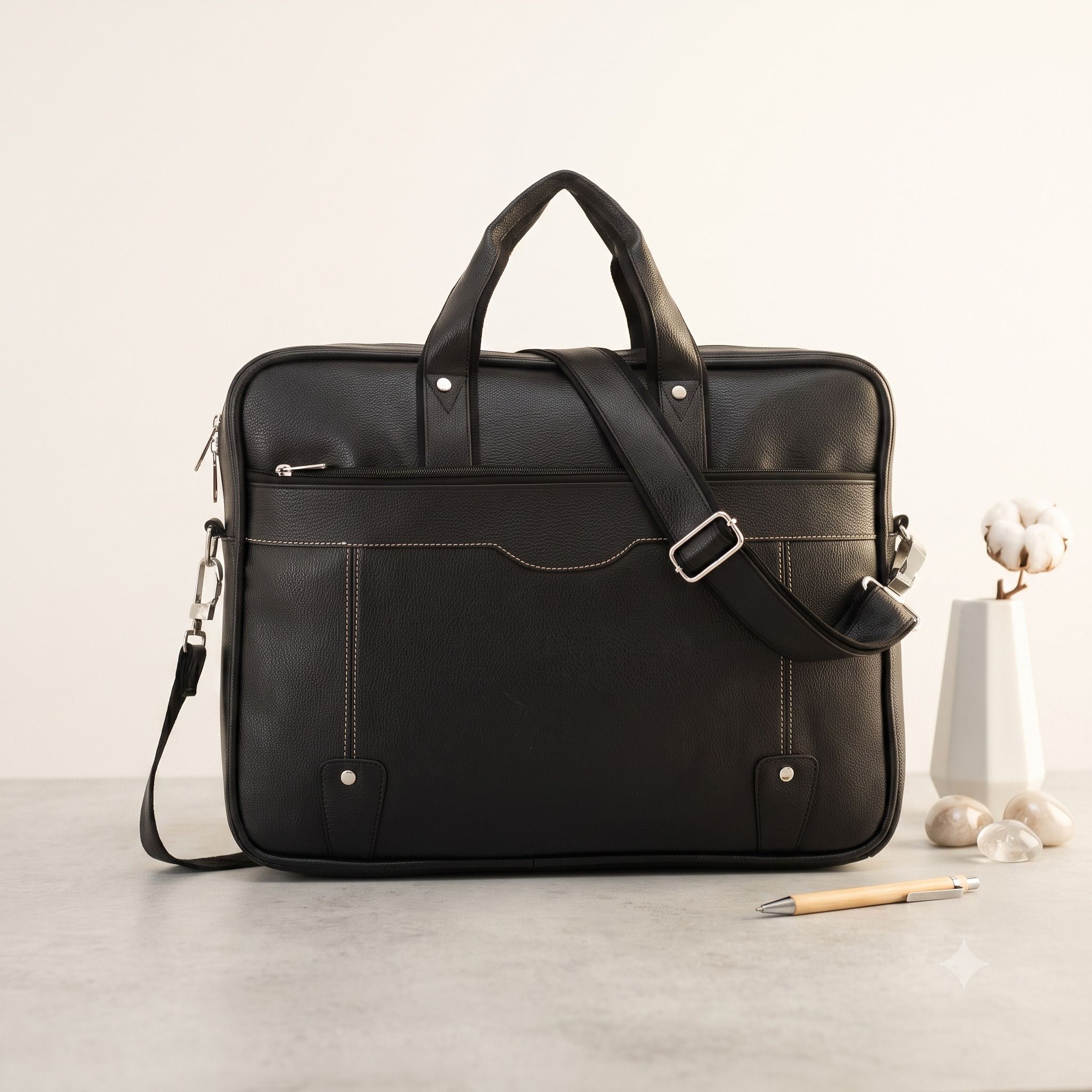 morabia Men Black Messenger Bag-picture-43