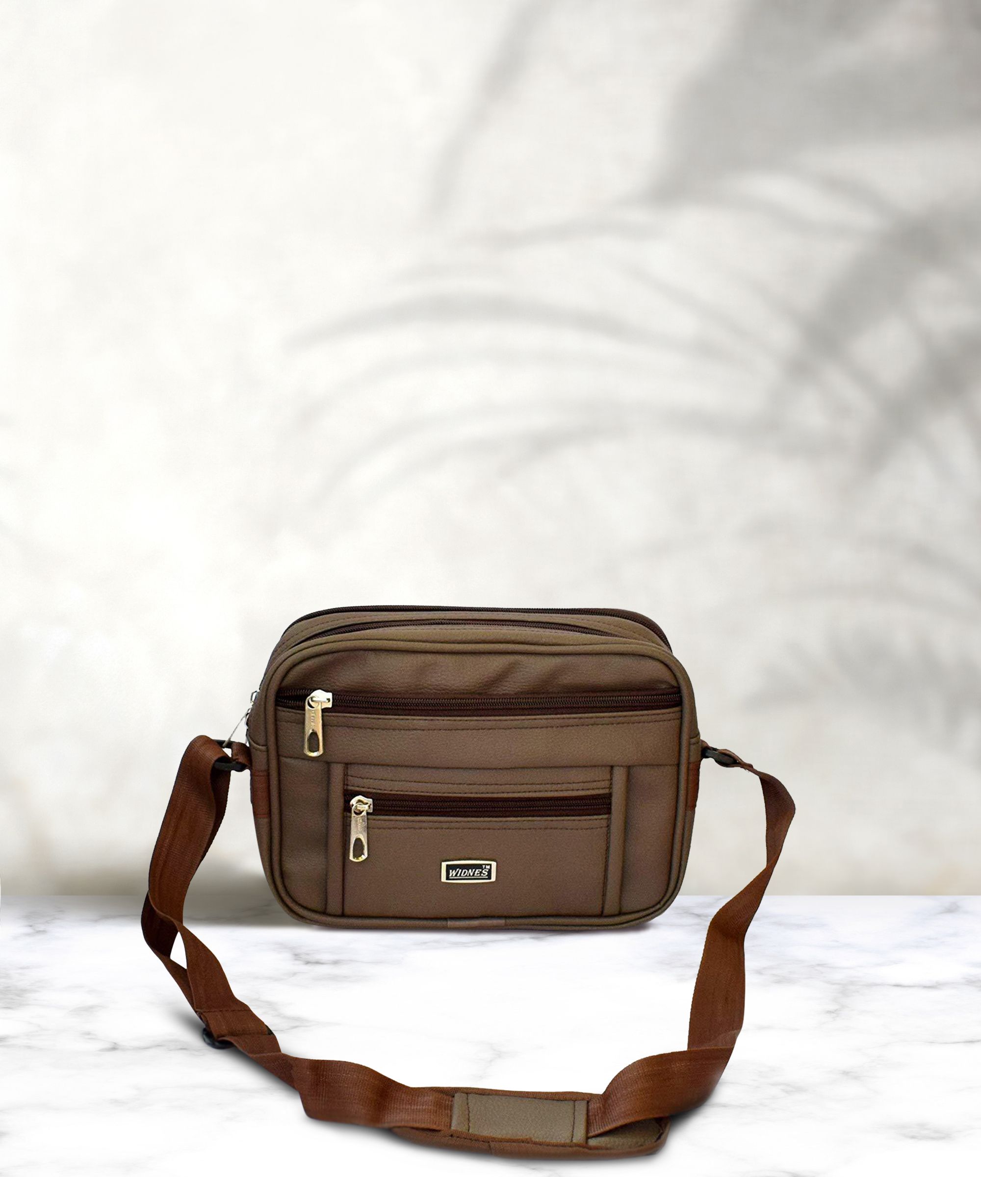 widnes Men & Women Brown Messenger Bag - Mini-picture-15
