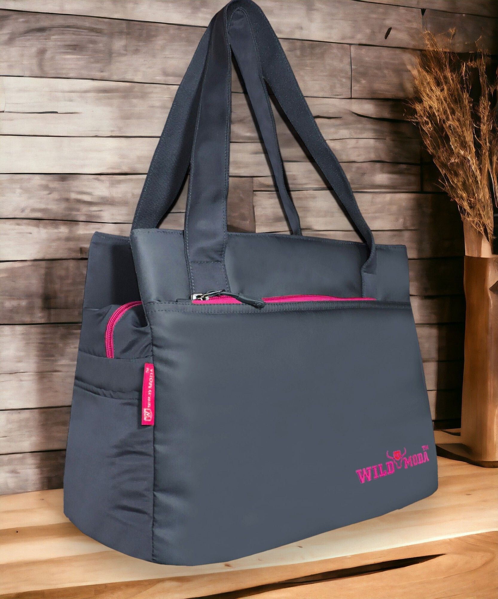 wildmoda Women Grey, Pink Shoulder Bag - Extra Spacious-picture-21