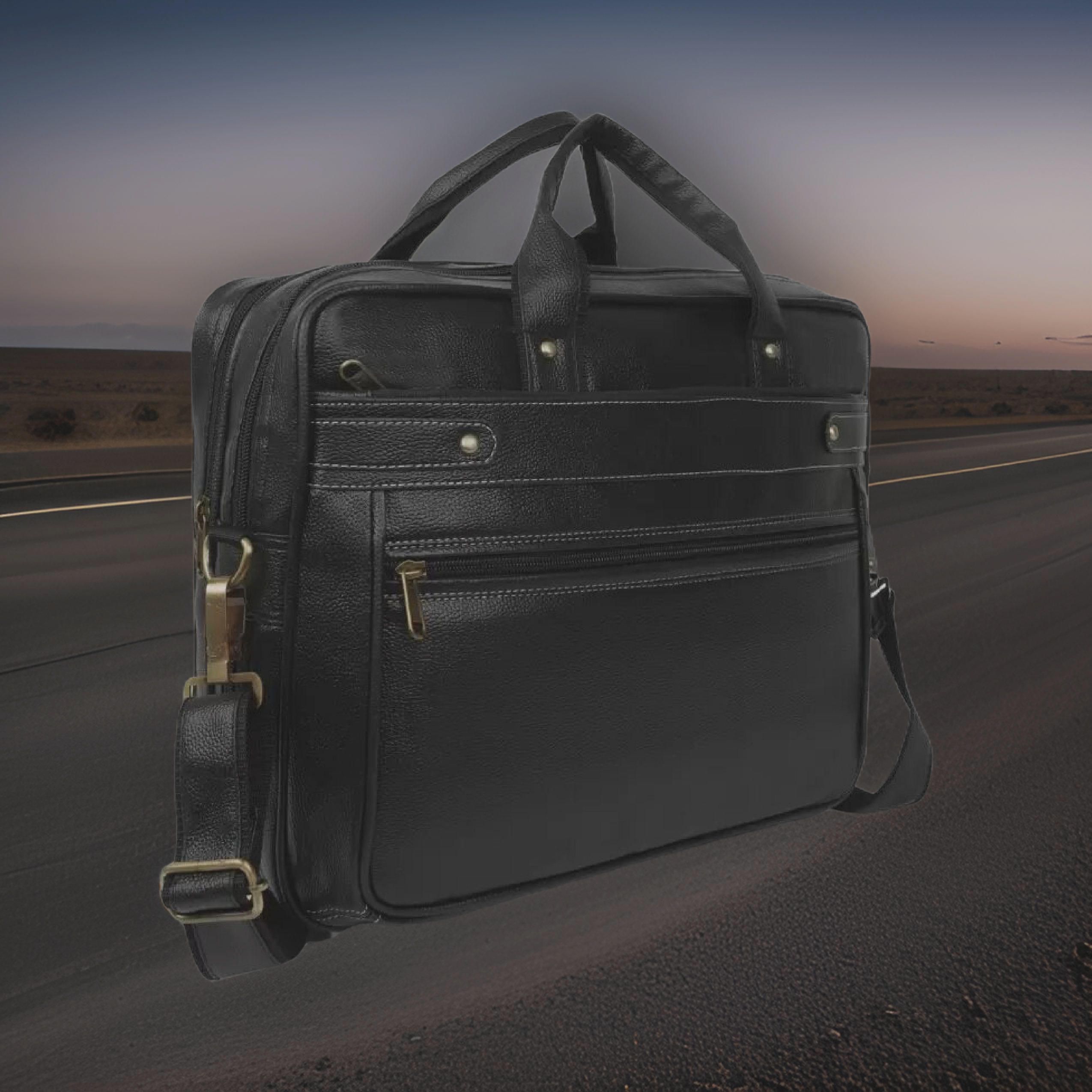 Men Black Messenger Bag-image-42