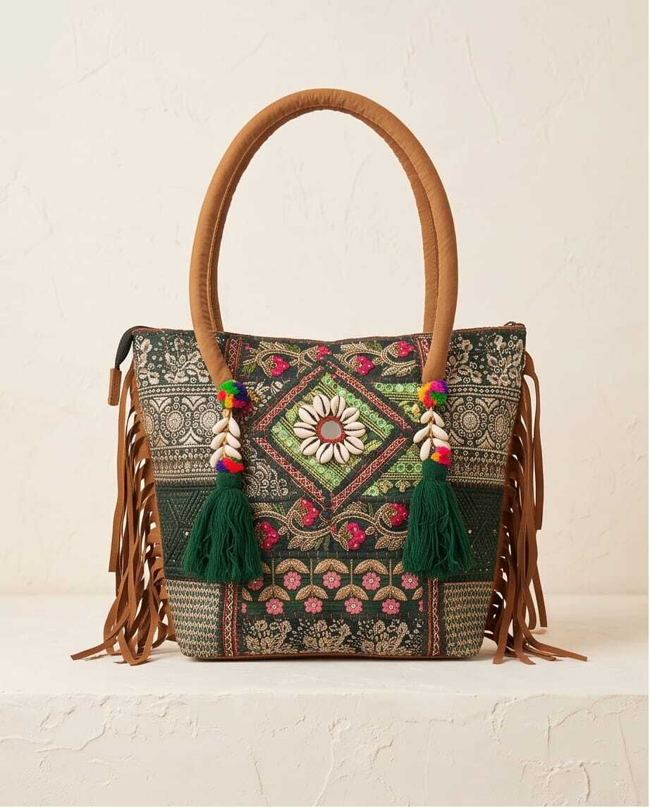 Women Green Shoulder Bag-image-19