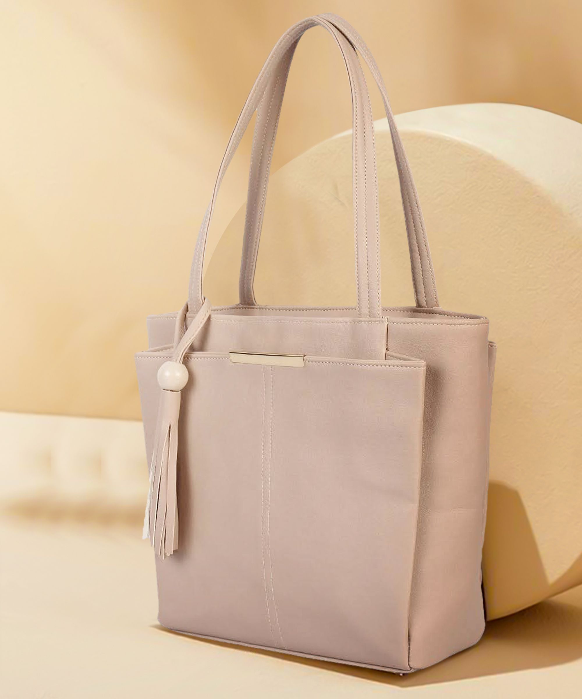 Women Beige Shoulder Bag