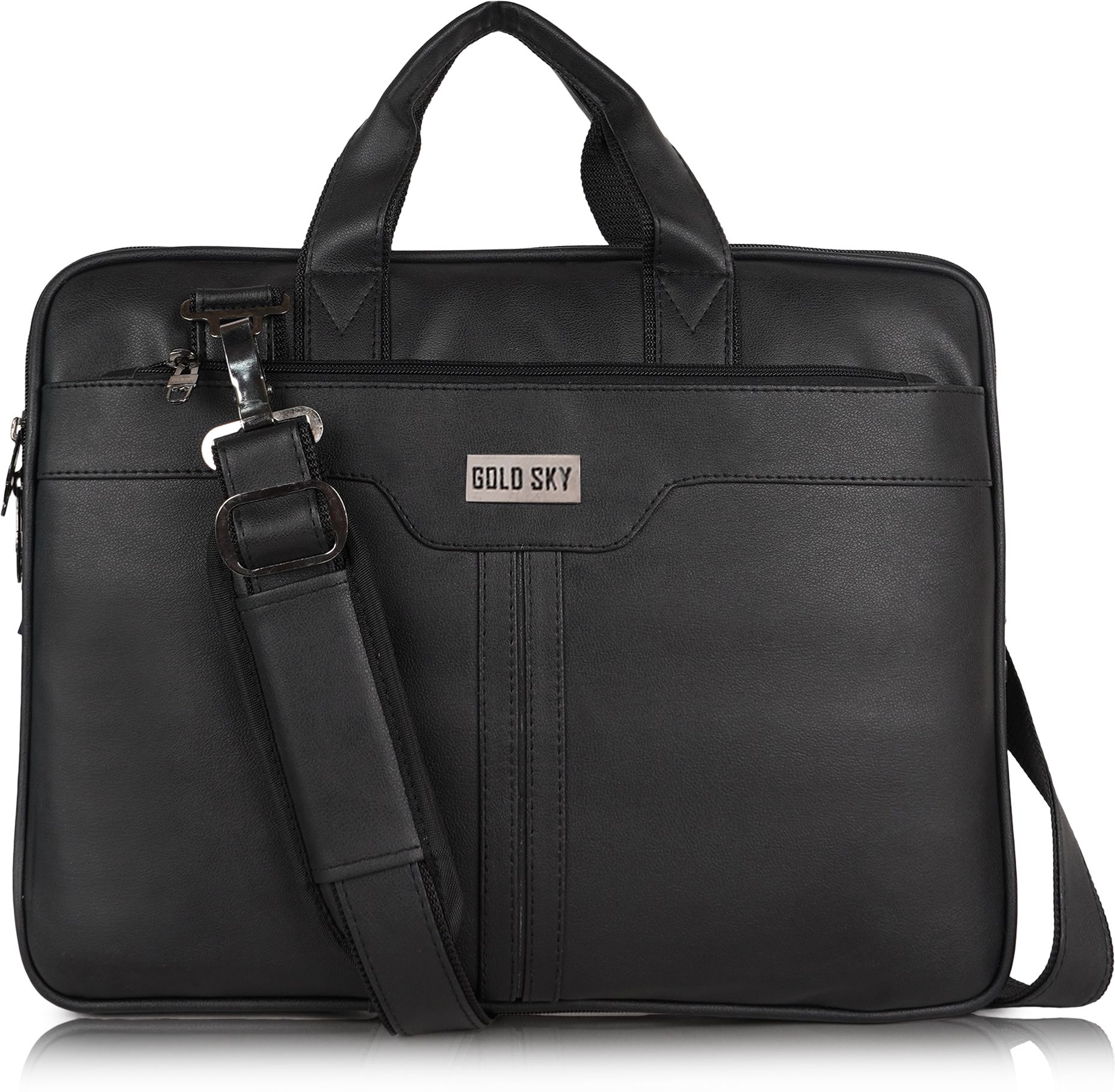 Men Black Messenger Bag-image-40
