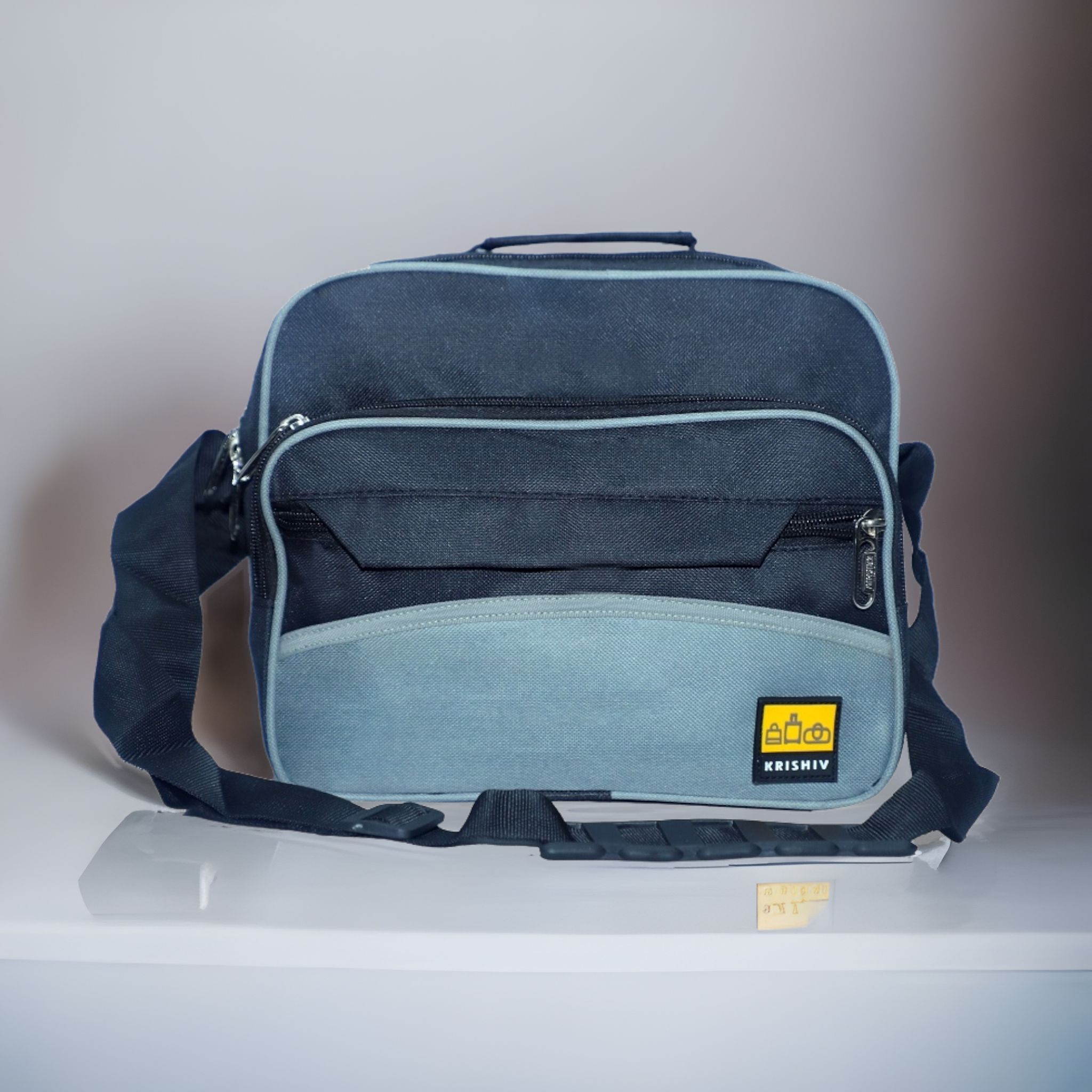 krishiv Men Grey, Black Messenger Bag-picture-27