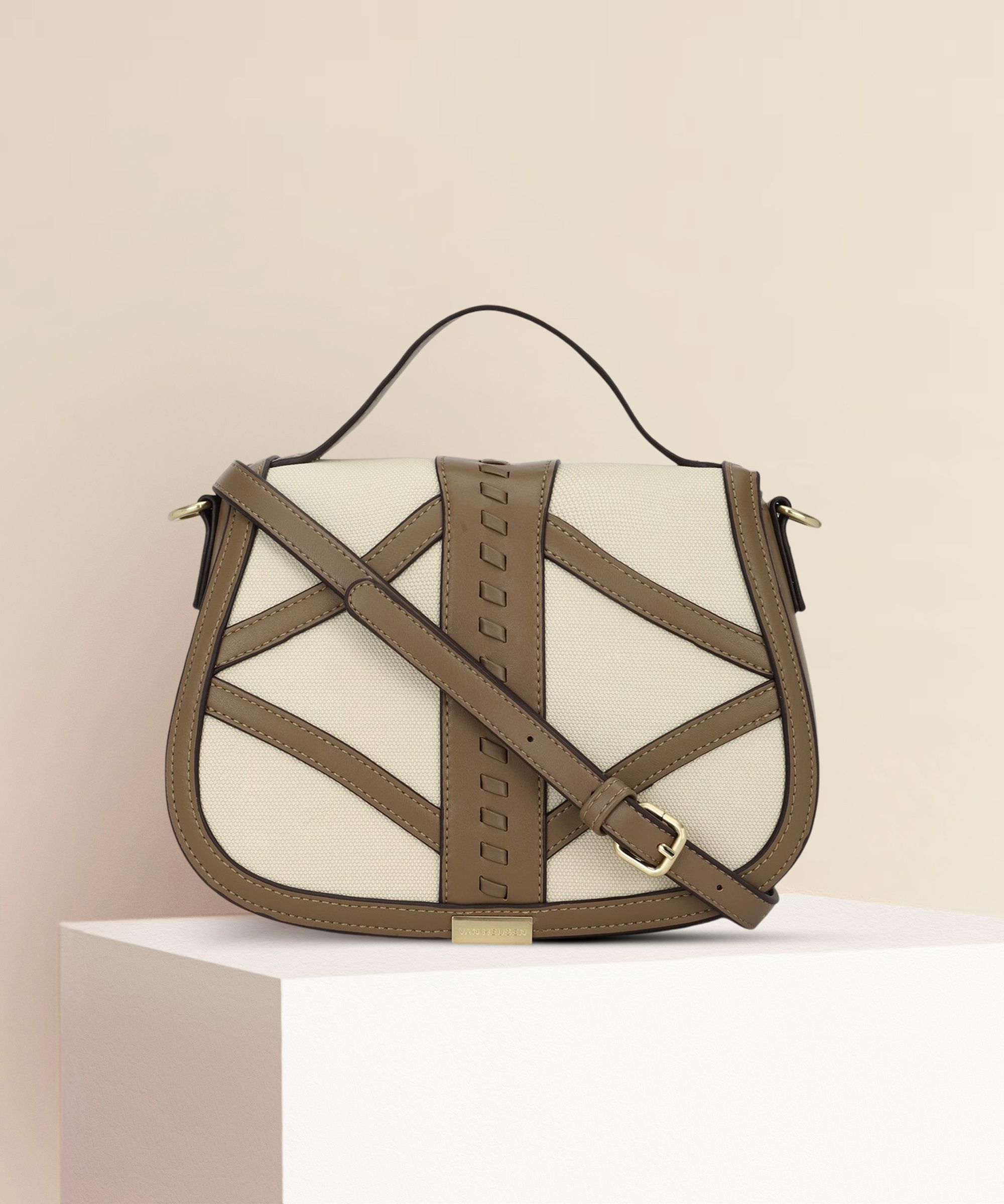 Women Brown Sling Bag-image-5