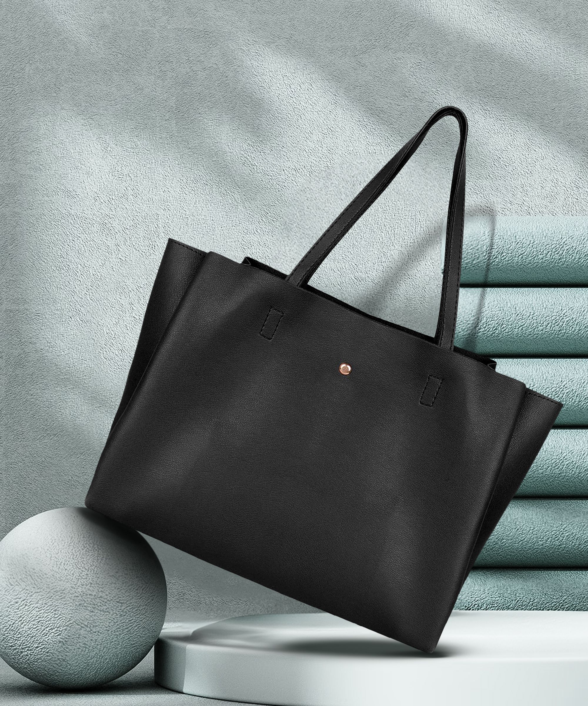 aesthetic Women Black Shoulder Bag-picture-14