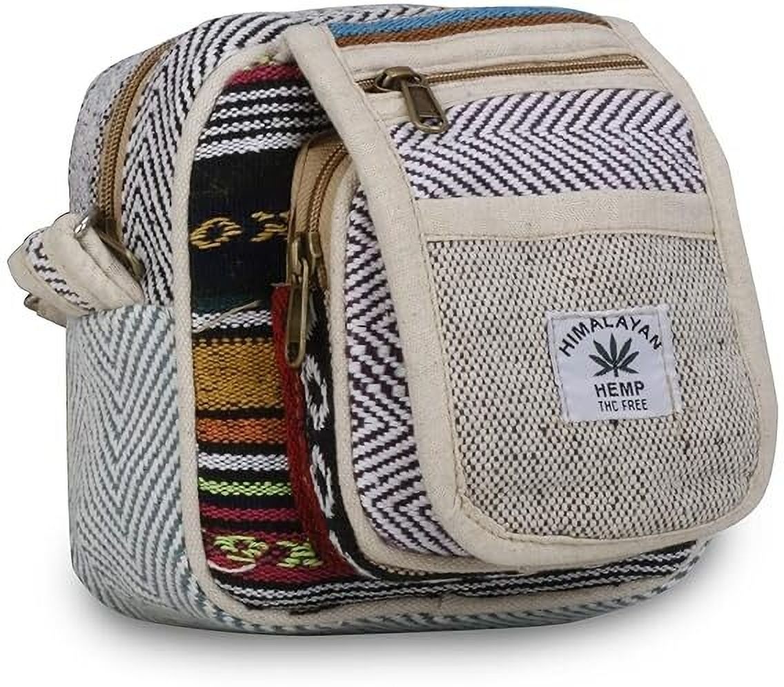 Multicolor Men & Women Sling Bag HIMAYAS Stylish Pure Hemp Sling Bag with Organizer Pockets-image-12