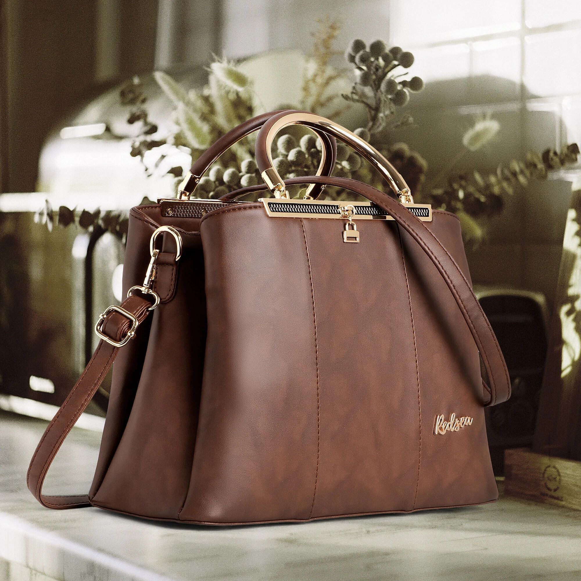 Women Brown Hand-held Bag-image-26