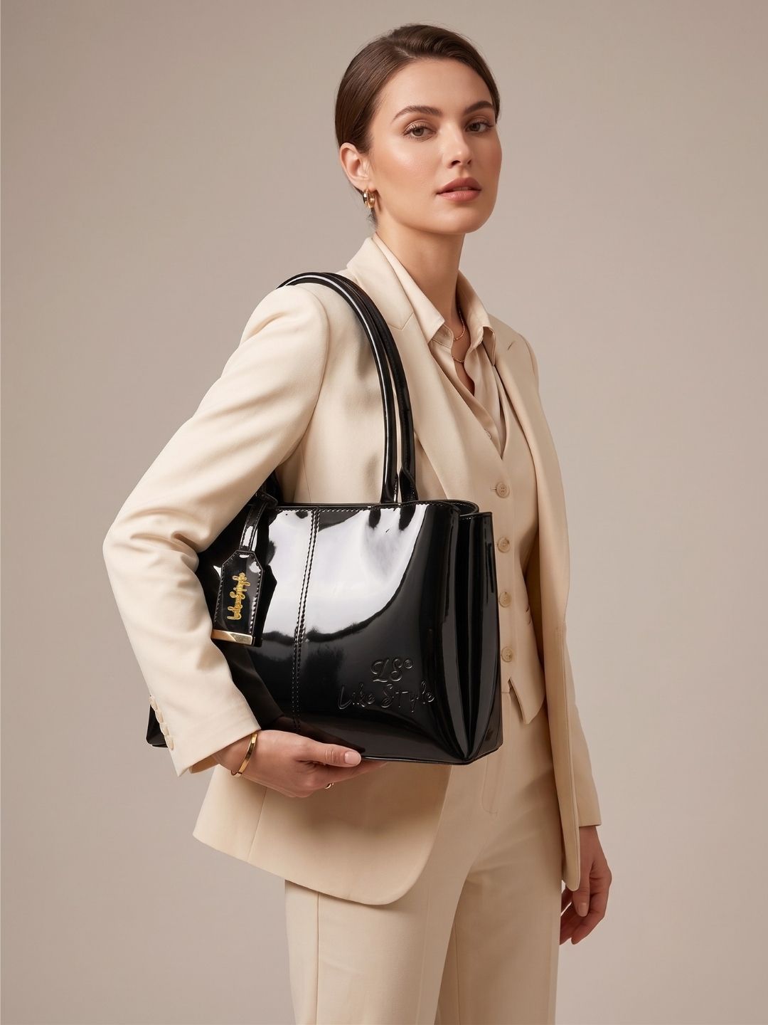 like style Women Black Hand-held Bag-picture-13