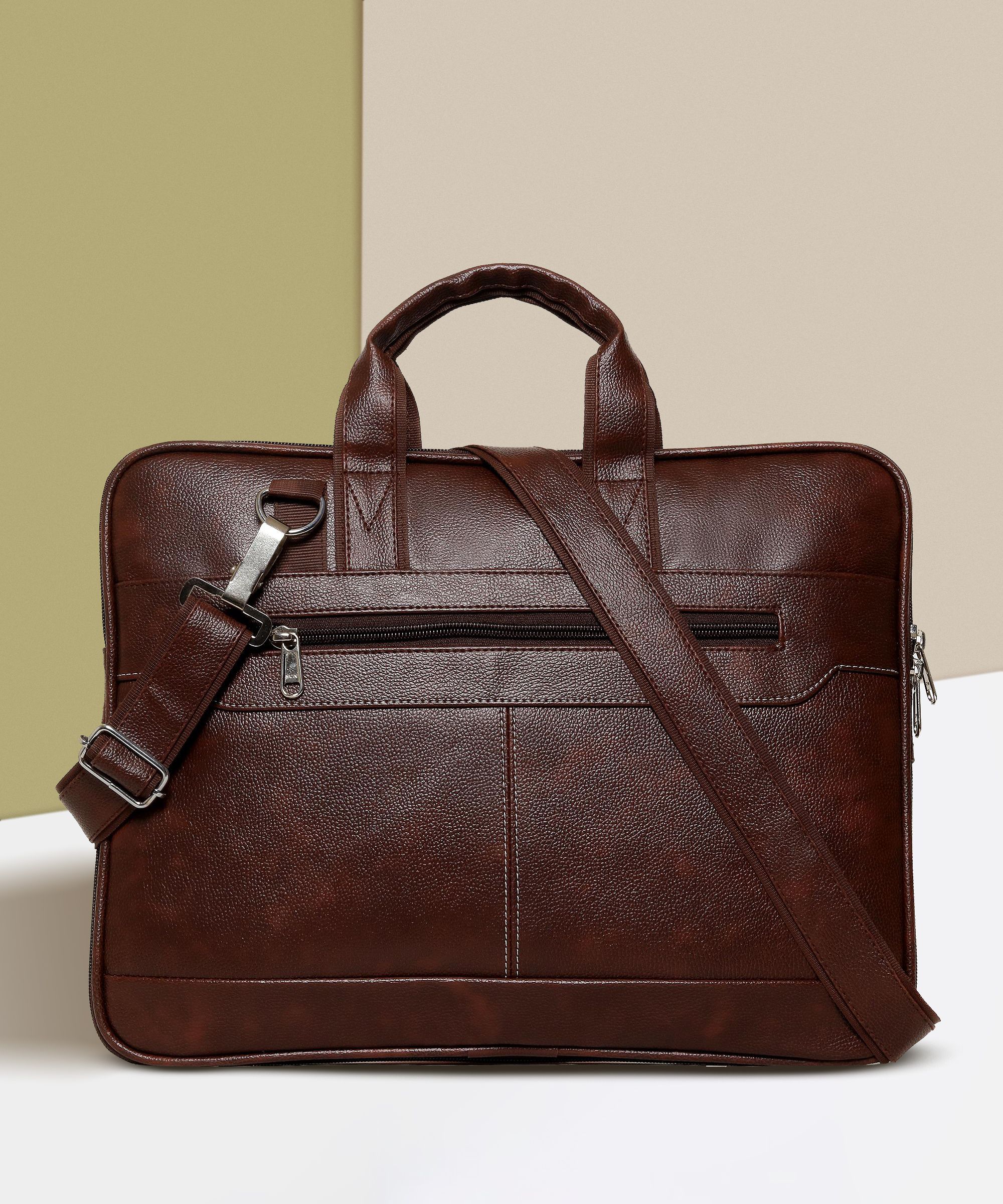 Men Brown Messenger Bag - Extra Spacious-image-19